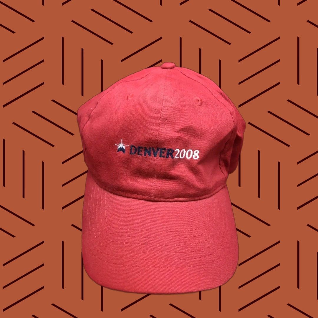 Vintage VINTAGE Democratic National Convention Hat Cap Denver Barrack Obama 2008 Red White Adjustable Men Baseball Trucker Ob ama Hat Mens 2008 Size ONE SIZE - 1 Thumbnail