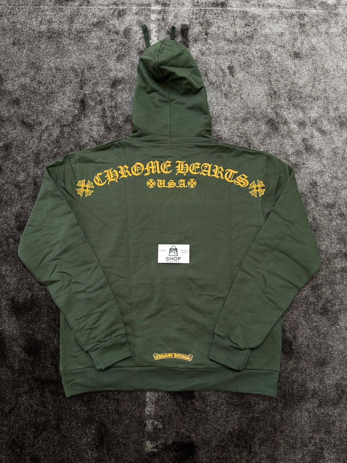 Chrome Hearts BRAND NEW CHROME HEARTS GREEN/ORANGE SHOULDER LOGO HOODIE Size US L / EU 52-54 / 3 - 1 Thumbnail