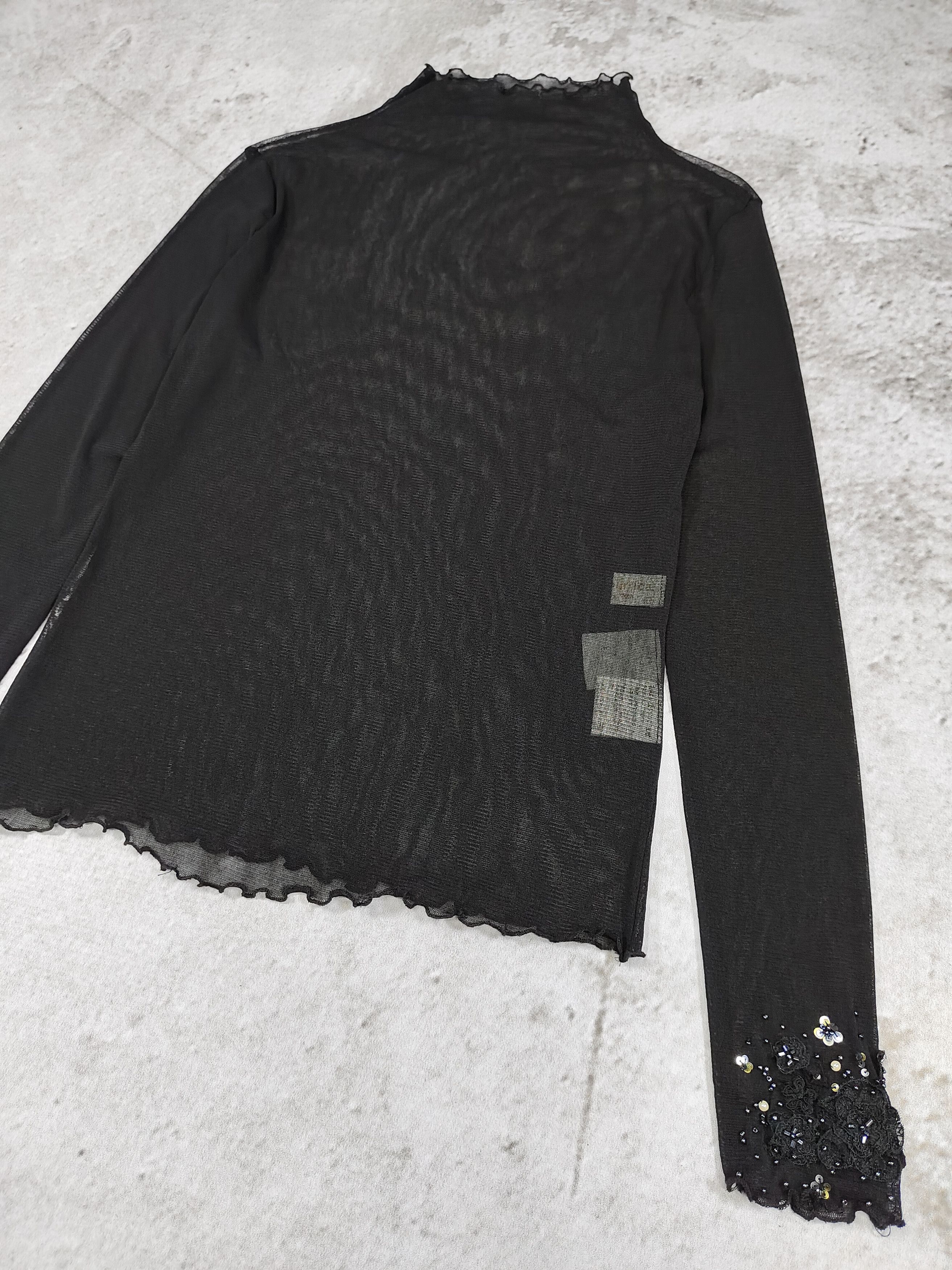 Japanese Brand Via Faburrica🇯🇵Gothic Fairy Grunge Sheer Beaded Cuff Size M / US 6-8 / IT 42-44 - 6 Thumbnail
