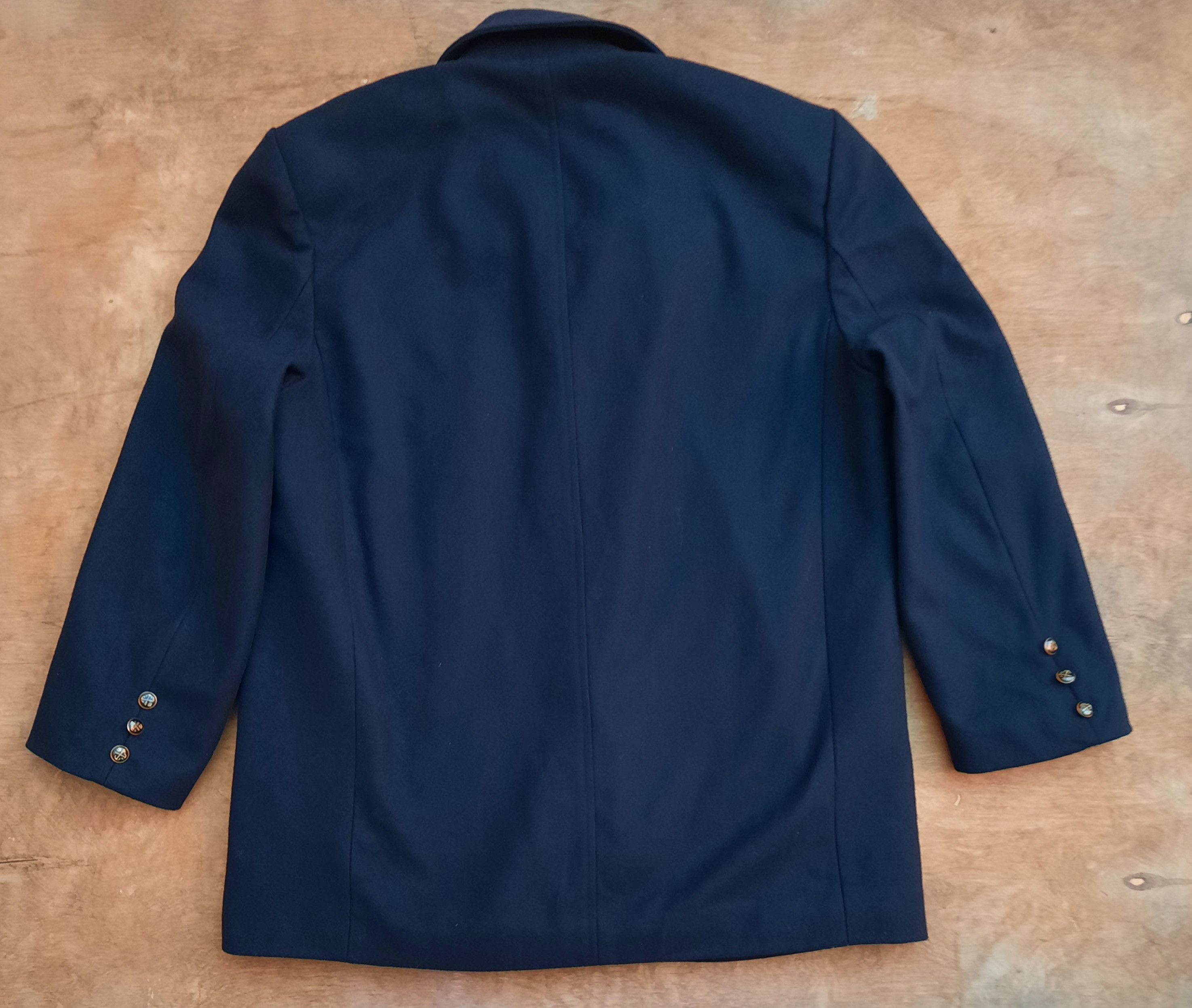 Burberry Burberrys Navy Wool Classic mens Double Breasted pea coat Size US L / EU 52-54 / 3 - 11 Thumbnail