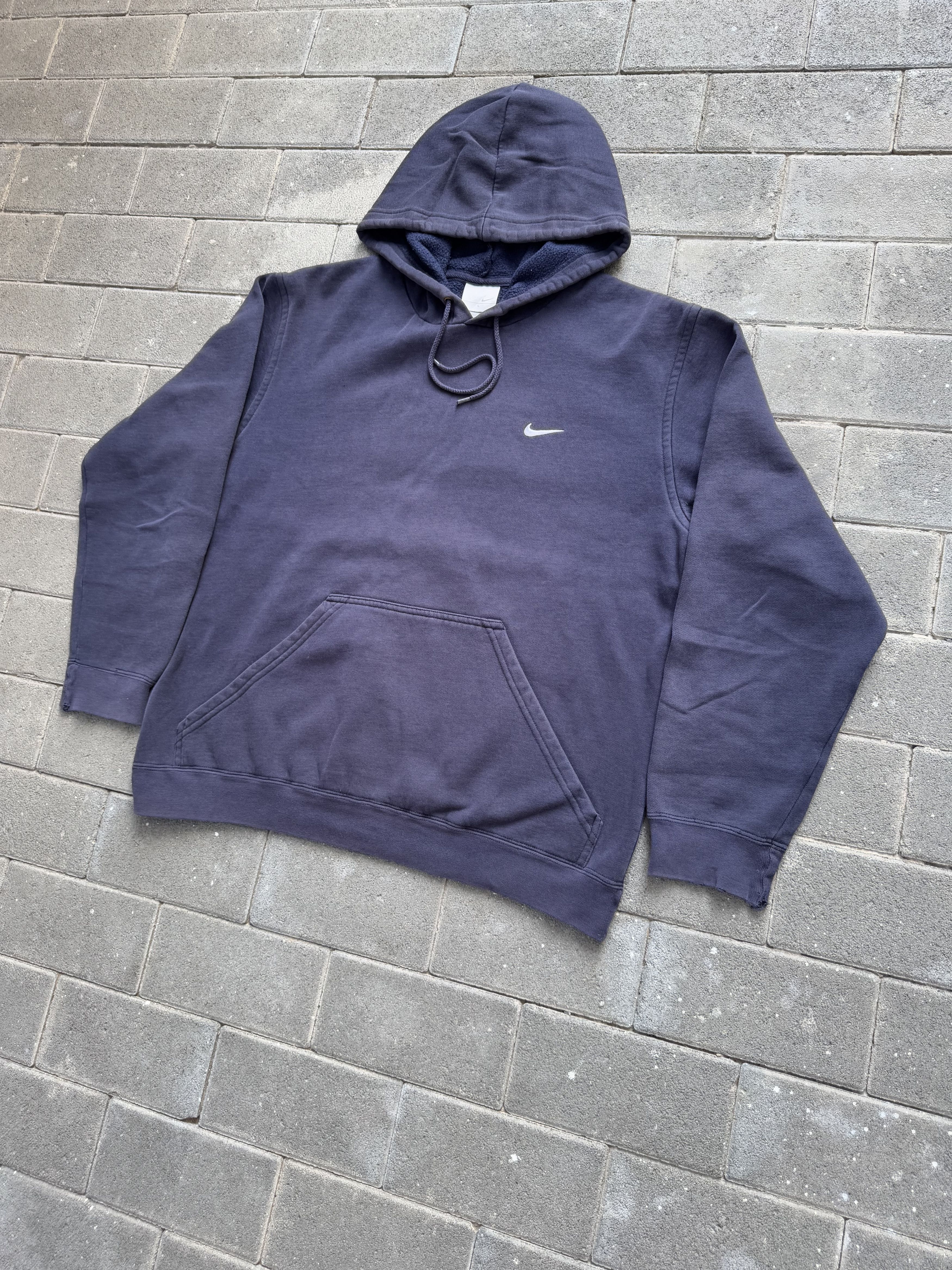 Nike VTG 90s Nike Embroidered Swoosh Hoodie Sweatshirt Size US L / EU 52-54 / 3 - 3 Thumbnail