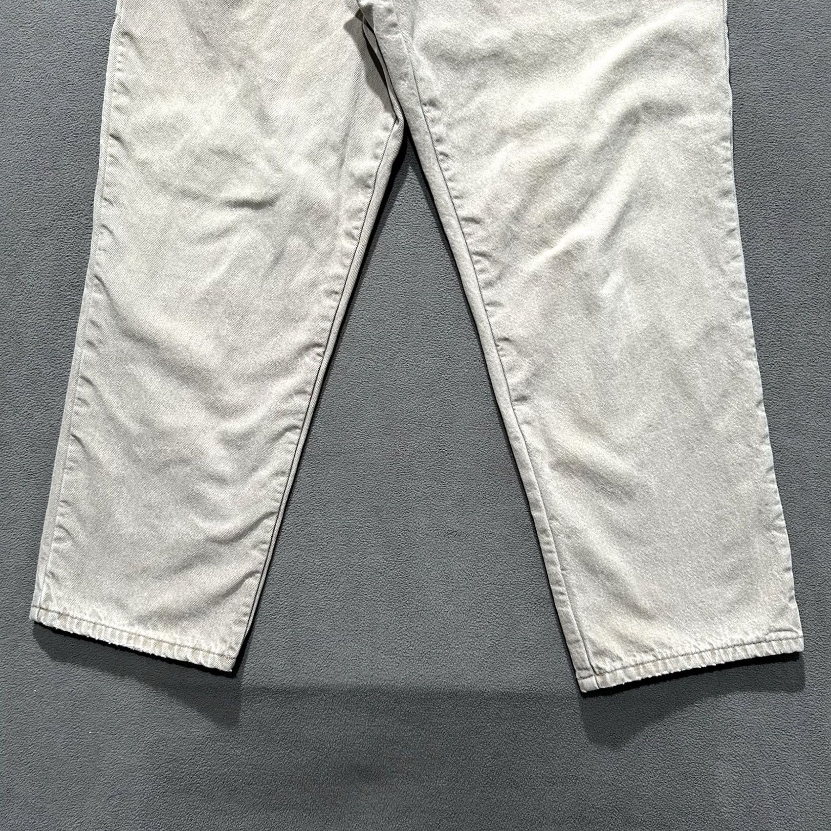 Vintage LL Bean Jeans Mens Relaxed Fit Beige Denim Flannel Lined 36x30 (Fits 33x28) GUC Size US 36 / EU 52 - 6 Thumbnail