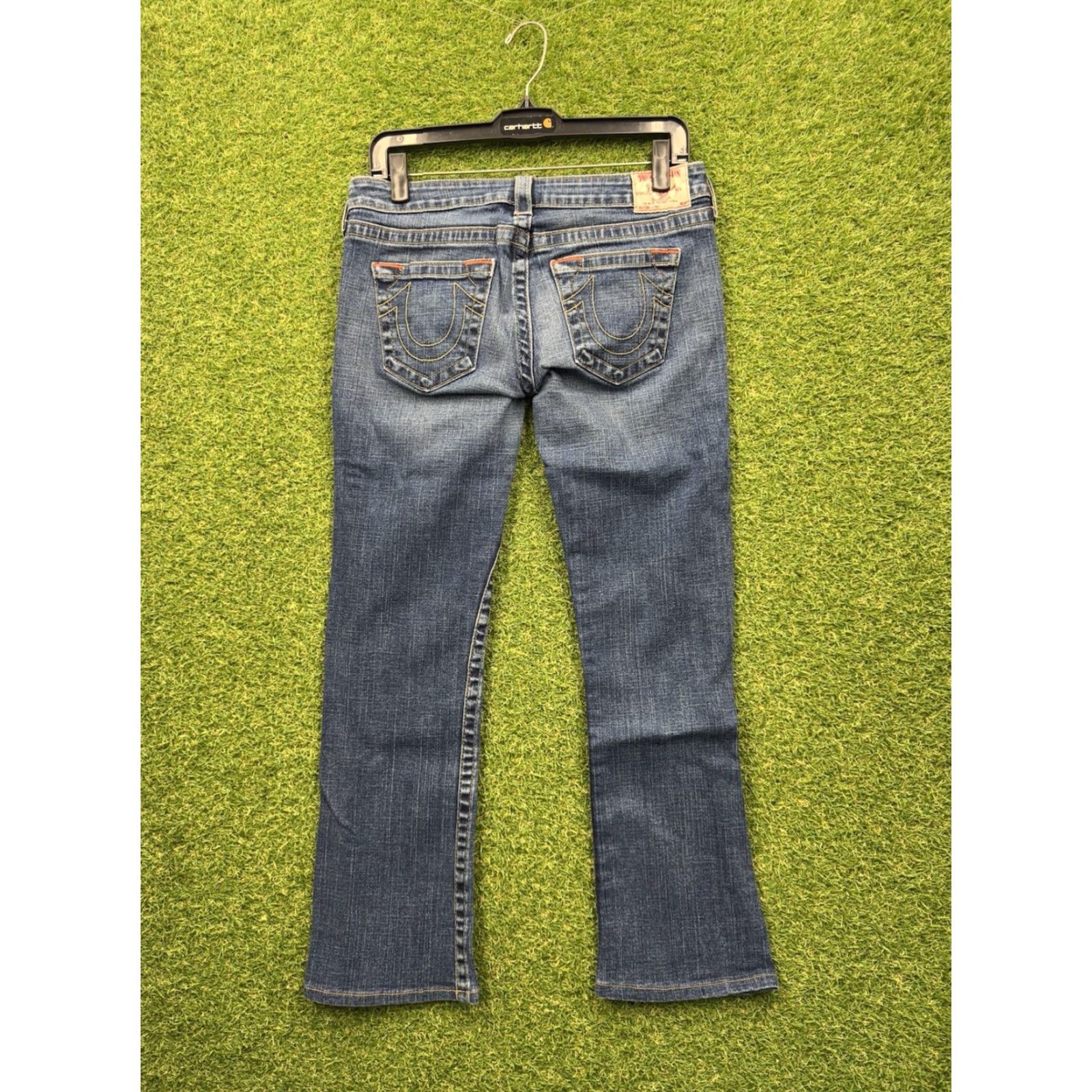 True Religion True Religion Jeans Womens 28 Low Rise Boot Leg Dark Wash Grunge y2k Casual 90s Size 28" / US 6 / IT 42 - 2 Thumbnail