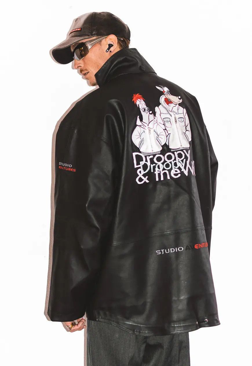 Japanese Brand × Vintage Collectible 90s vintage Droopy fux leather waterproof jacket Size US L / EU 52-54 / 3 - 2 Thumbnail