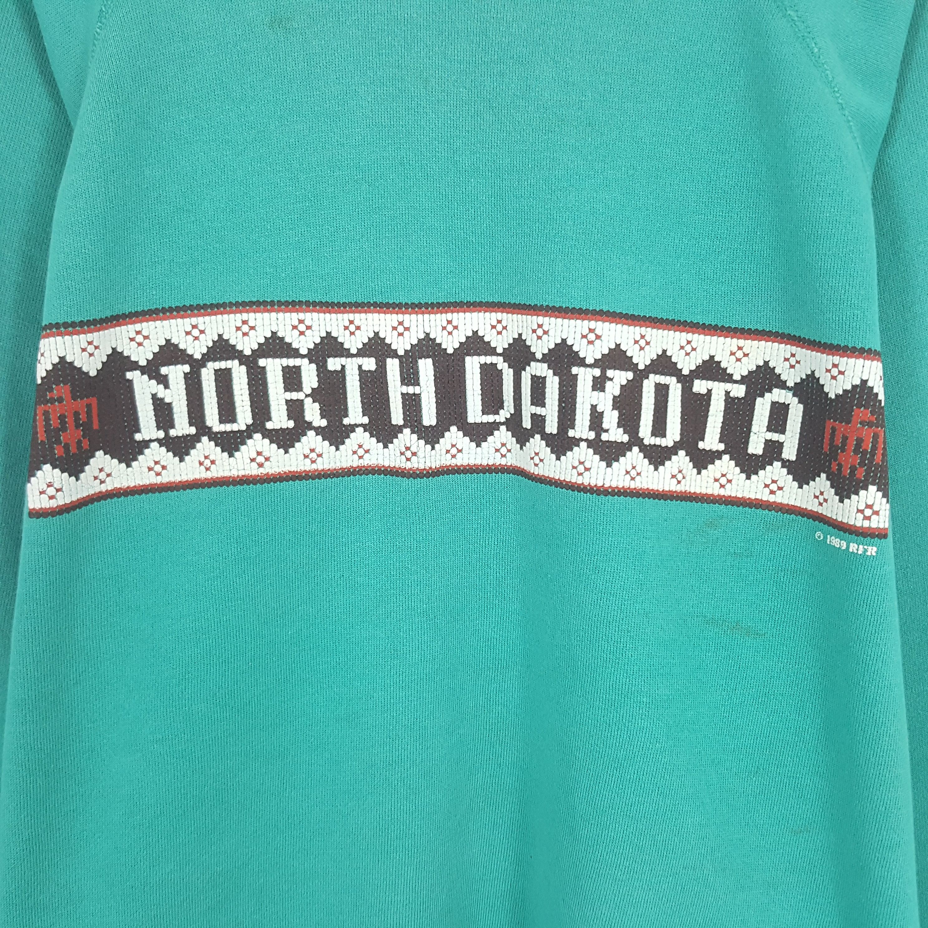 Hanes × Vintage Vintage North Dakota Sweatshirt Size US M / EU 48-50 / 2 - 2 Thumbnail