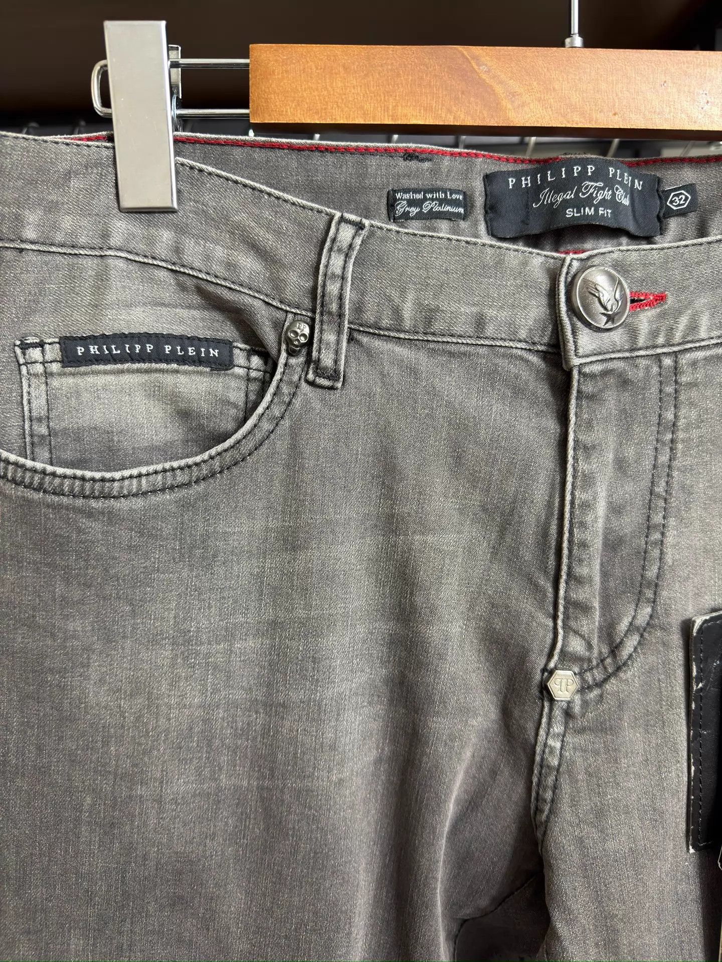 Philipp Plein Philipp Plein Deep Gray Slim Jeans 30-33 New With Tags Size US 32 / EU 48 - 3 Thumbnail