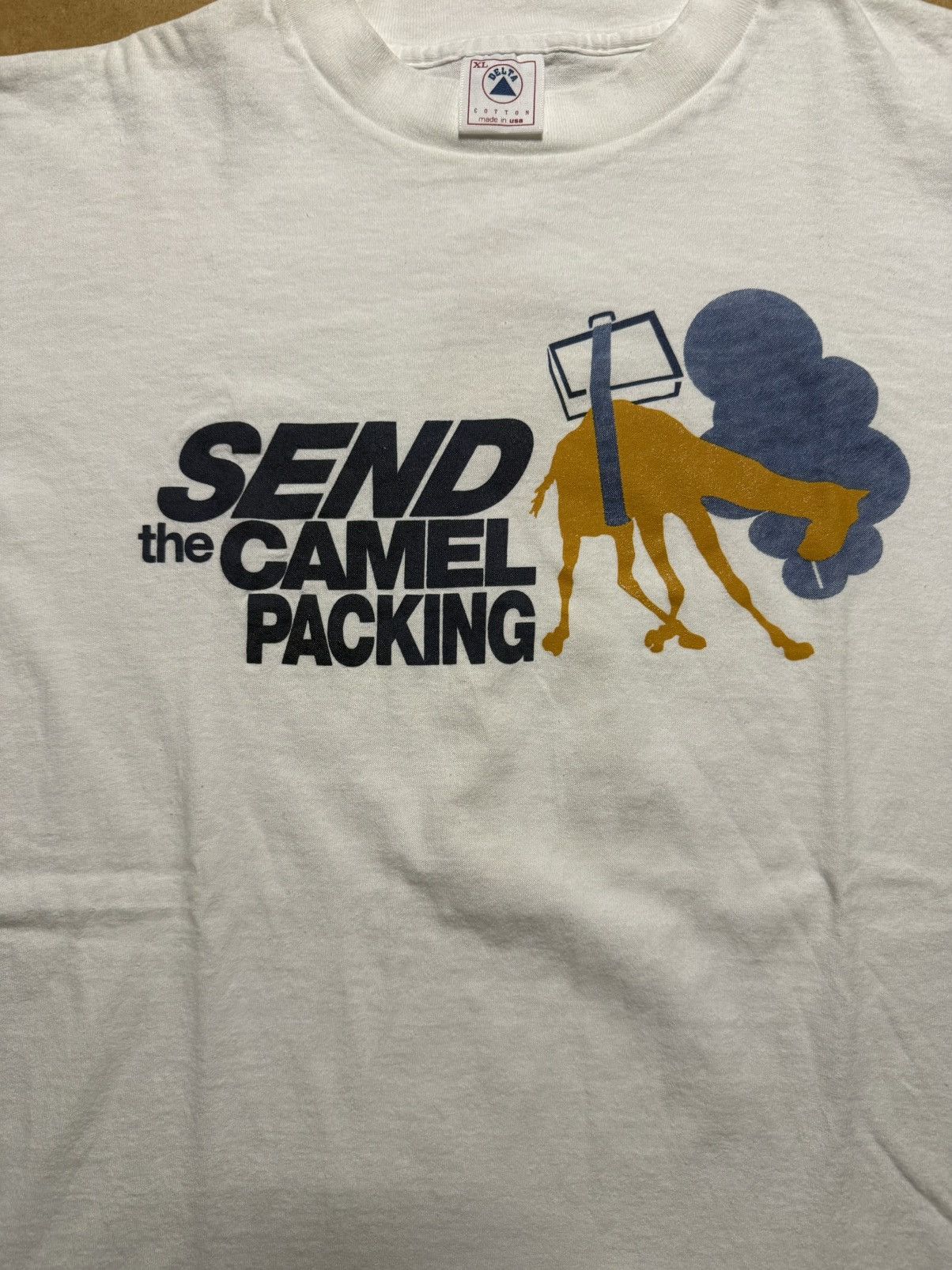 Delta NOS Vintage Camel Packing Tee USA Made Single Stitch XL Size US XL / EU 56 / 4 - 4 Thumbnail