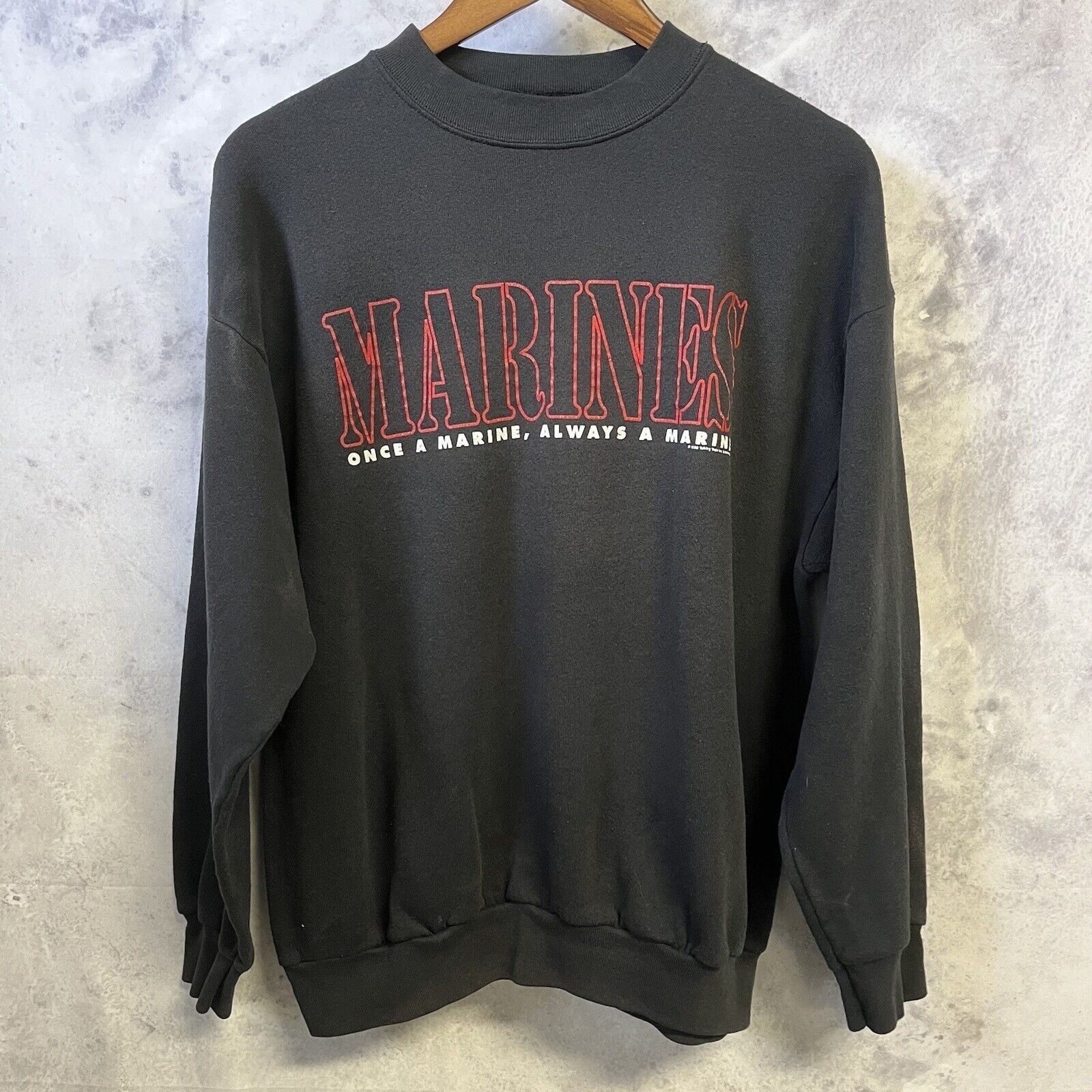 Vintage Vintage Marines Sweatshirt Adult Medium 90s Military Size US M / EU 48-50 / 2 - 2 Thumbnail
