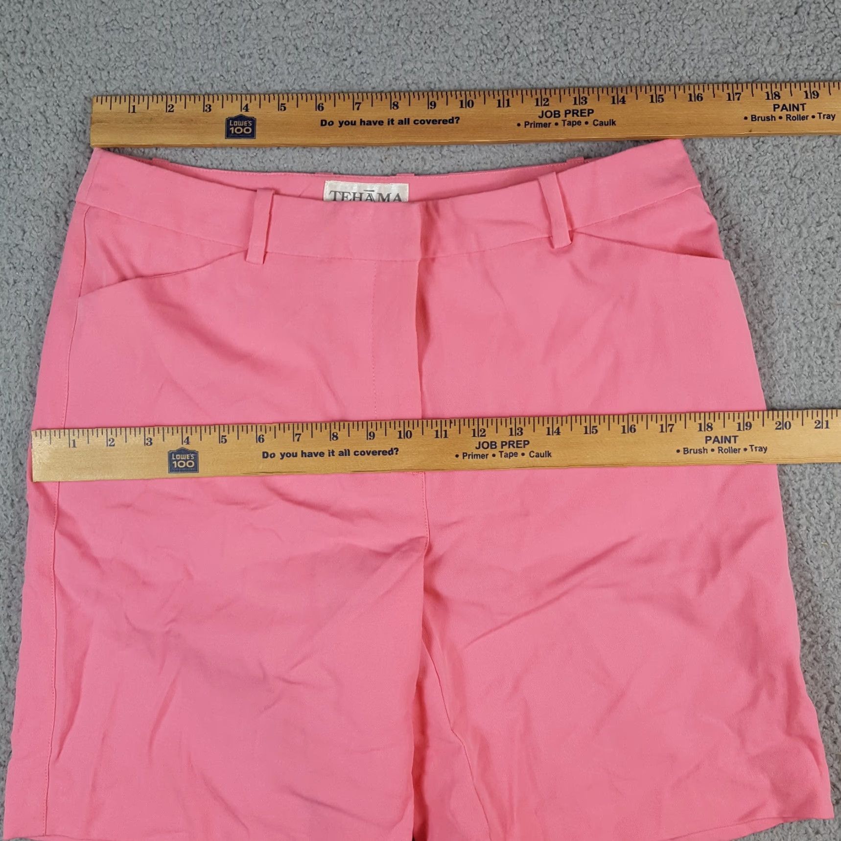 Pinko VINTAGE Y2K Preppy Pink Women's Bermuda Shorts Golf Tennis Breathable 10 Cotton Zip Button Logo Zipper Marquesa Teháma Size 32" / US 10 / IT 46 - 5 Thumbnail
