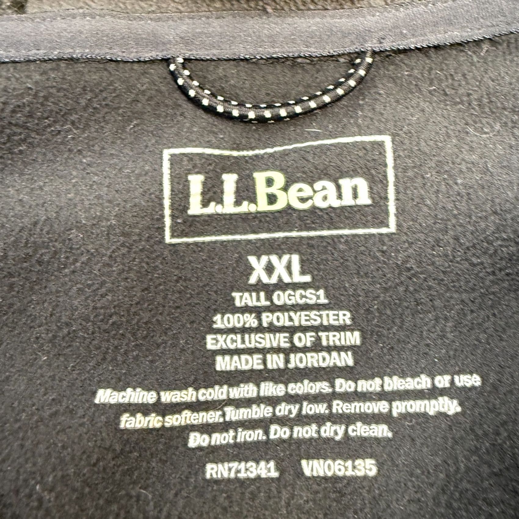 Vintage LL Bean Jacket Mens 2XLT Black Fleece Hooded Coat Full Zip Outdoors Casual Layer Jacket Size US XXL / EU 58 / 5 - 6 Thumbnail