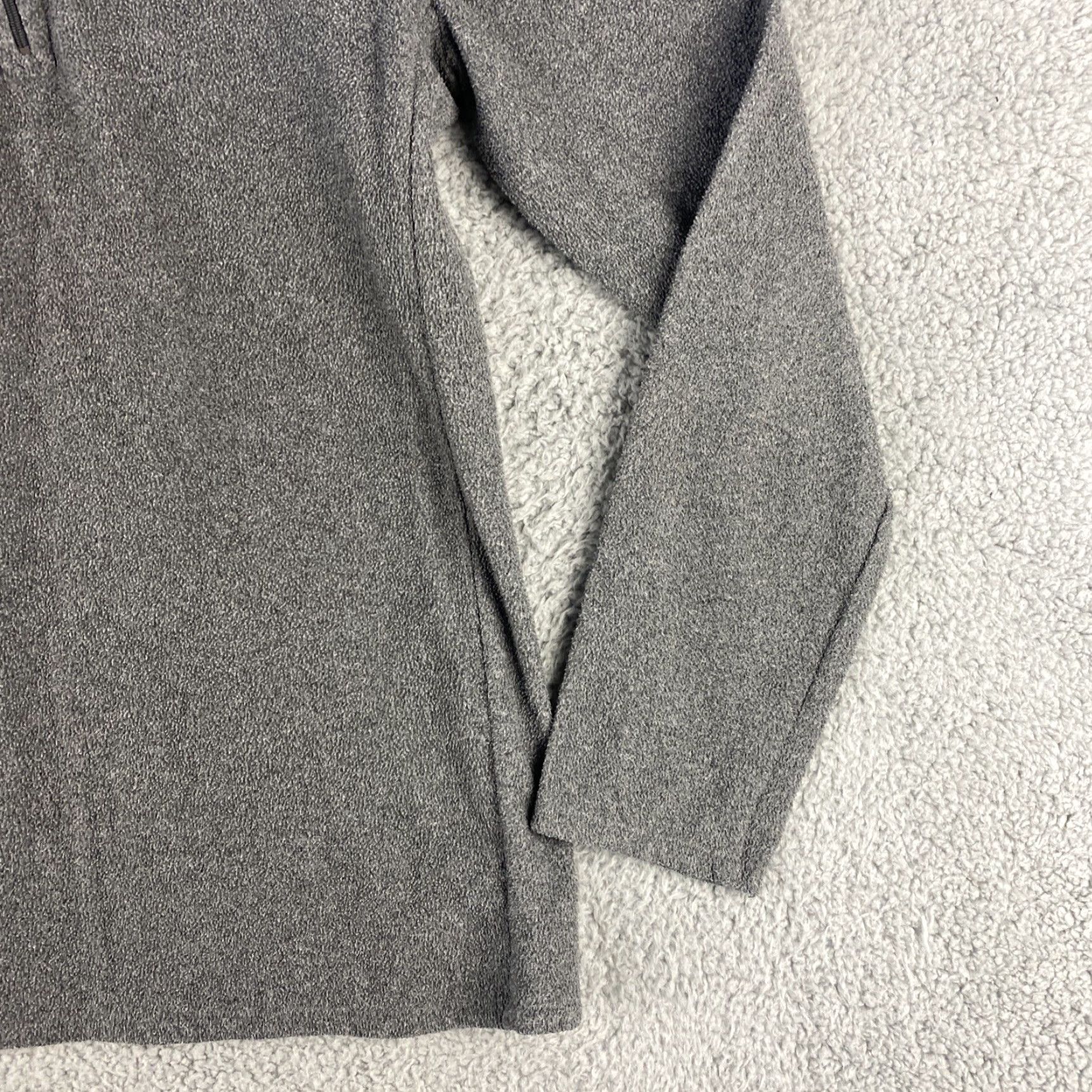 Gap GAP Sweater Fleece 1/2 Zip - Large Gray - Mock Neck, Long Sleeve - Pullover - Womens Size L / US 10 / IT 46 - 2 Thumbnail