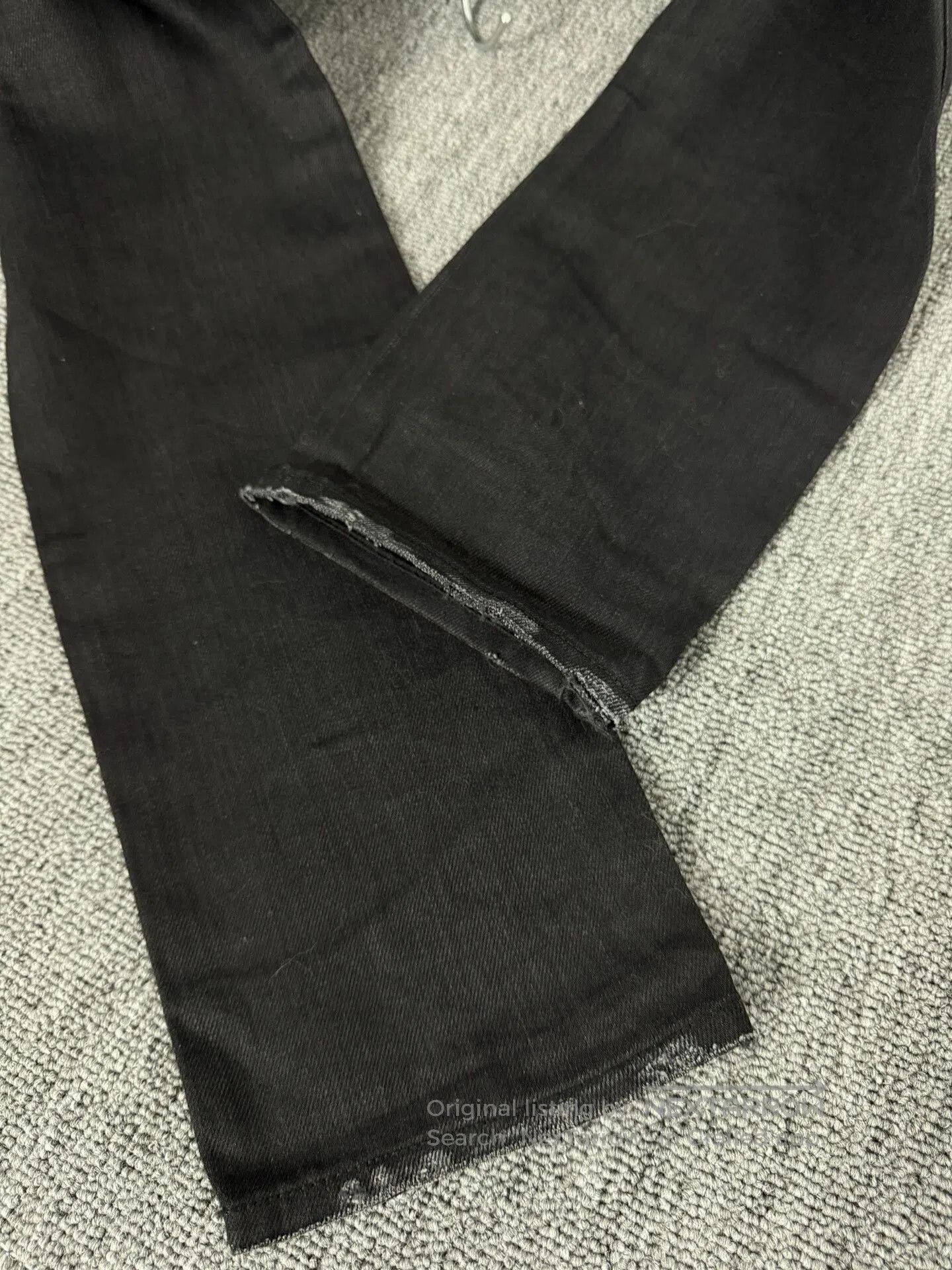 Saint Laurent Paris Saint Laurent Black Distressed Denim Pants. Size US 29 - 4 Thumbnail