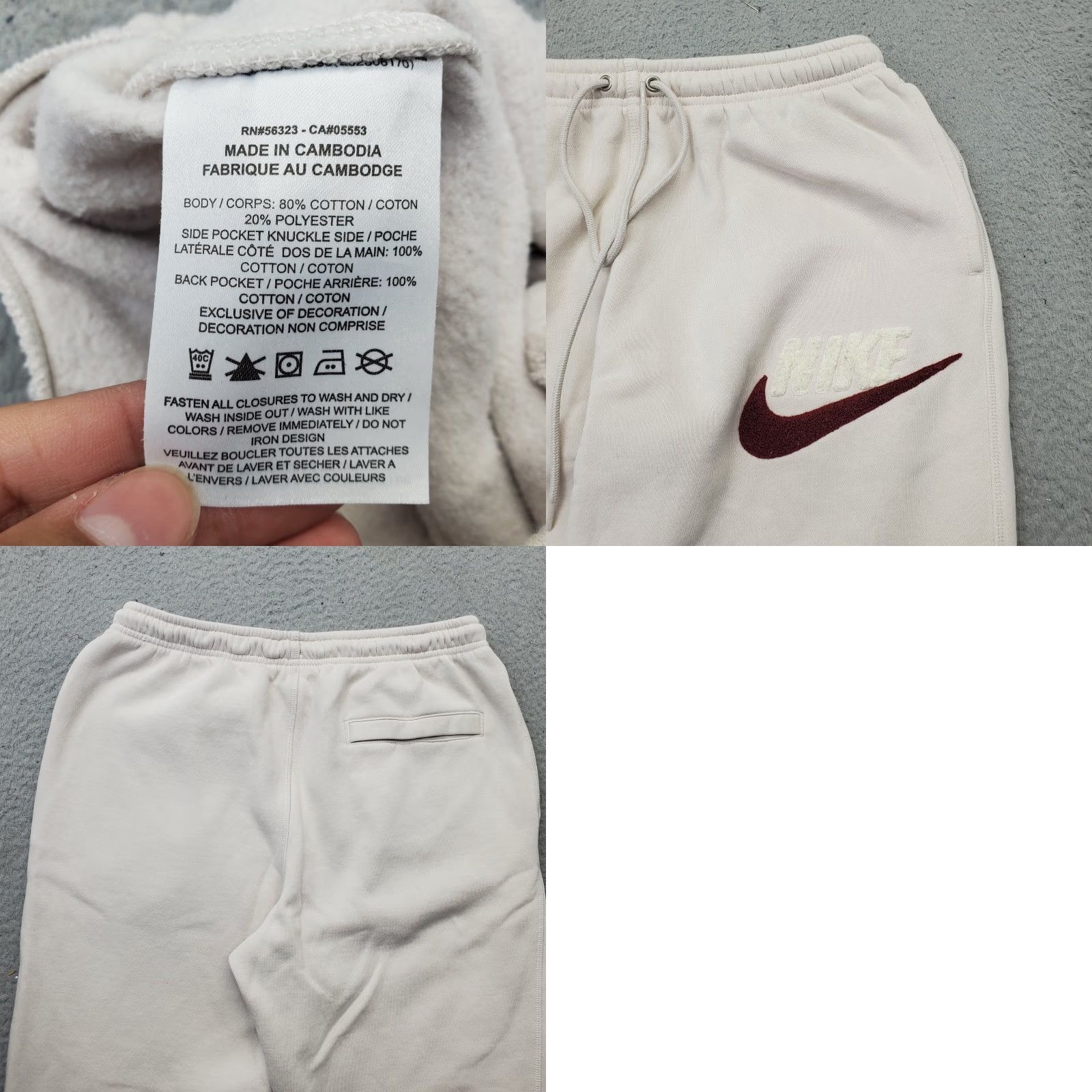 Nike Nike Sportswear Club Joggers Womens M Tan - Pants, Athletic, Fleece Lined, Swoosh Logo, Casual Activewear, 27" Inseam, 37" Outseam Size 32" / US 10 / IT 46 - 8 Thumbnail
