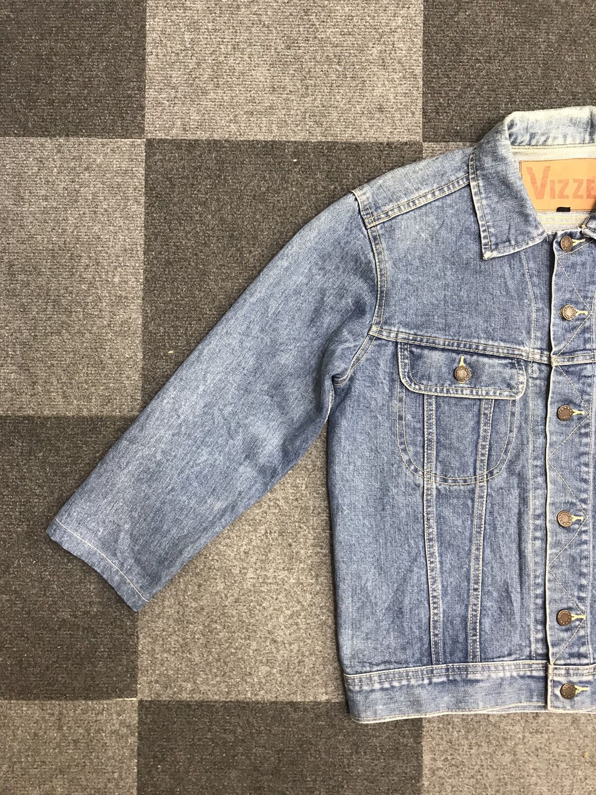 Japanese Brand × Vintage Vtg VIZZE 3 Quarter Trucker Jacket Size S / US 4 / IT 40 - 3 Thumbnail