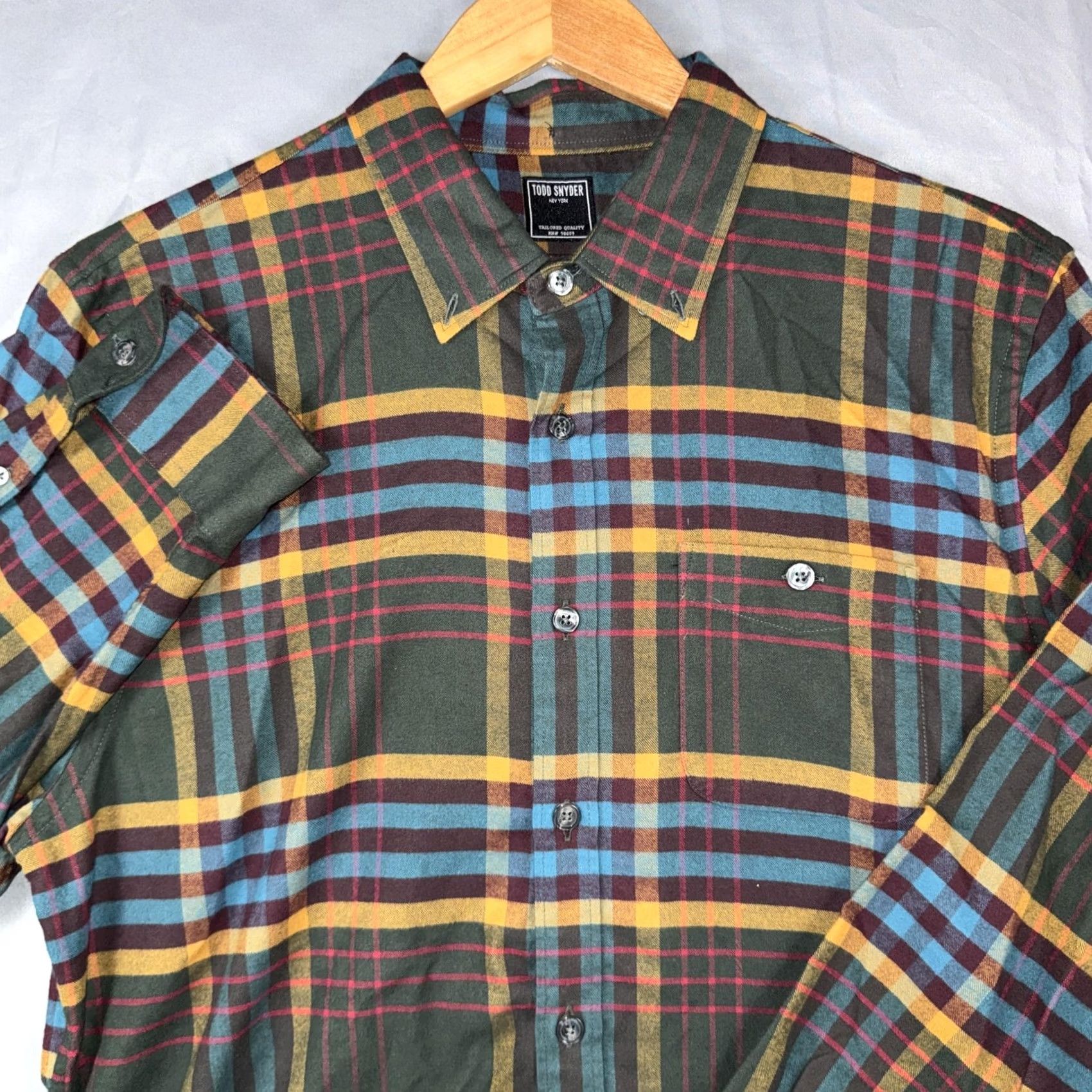 Todd Snyder Todd Snyder Shirt Men's XL Multicolor Plaid Button Front Long Sleeve Size US XL / EU 56 / 4 - 4 Thumbnail