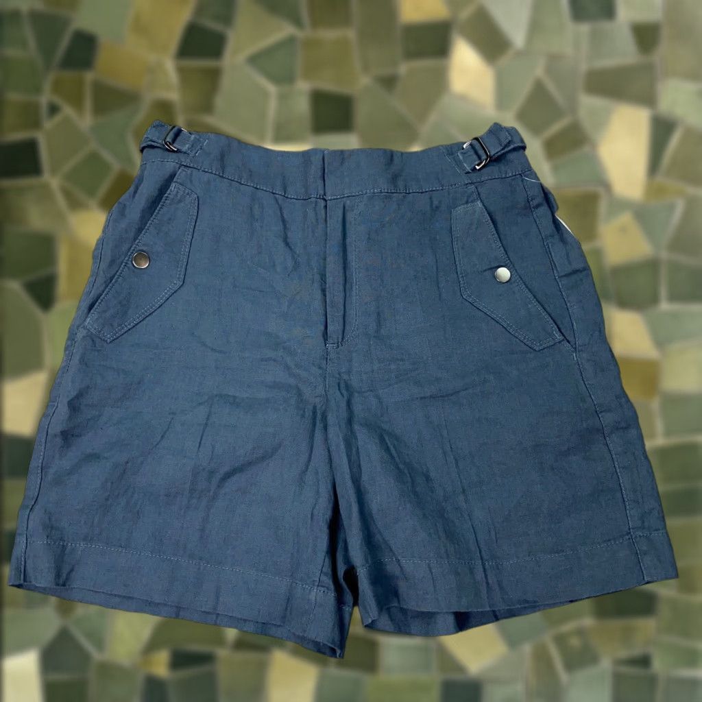 Athleta VINTAGE Athleta Linen Shorts Womens Size 6 Casual Lightweight Blue High Rise Chino Size 28" / US 6 / IT 42 - 1 Thumbnail