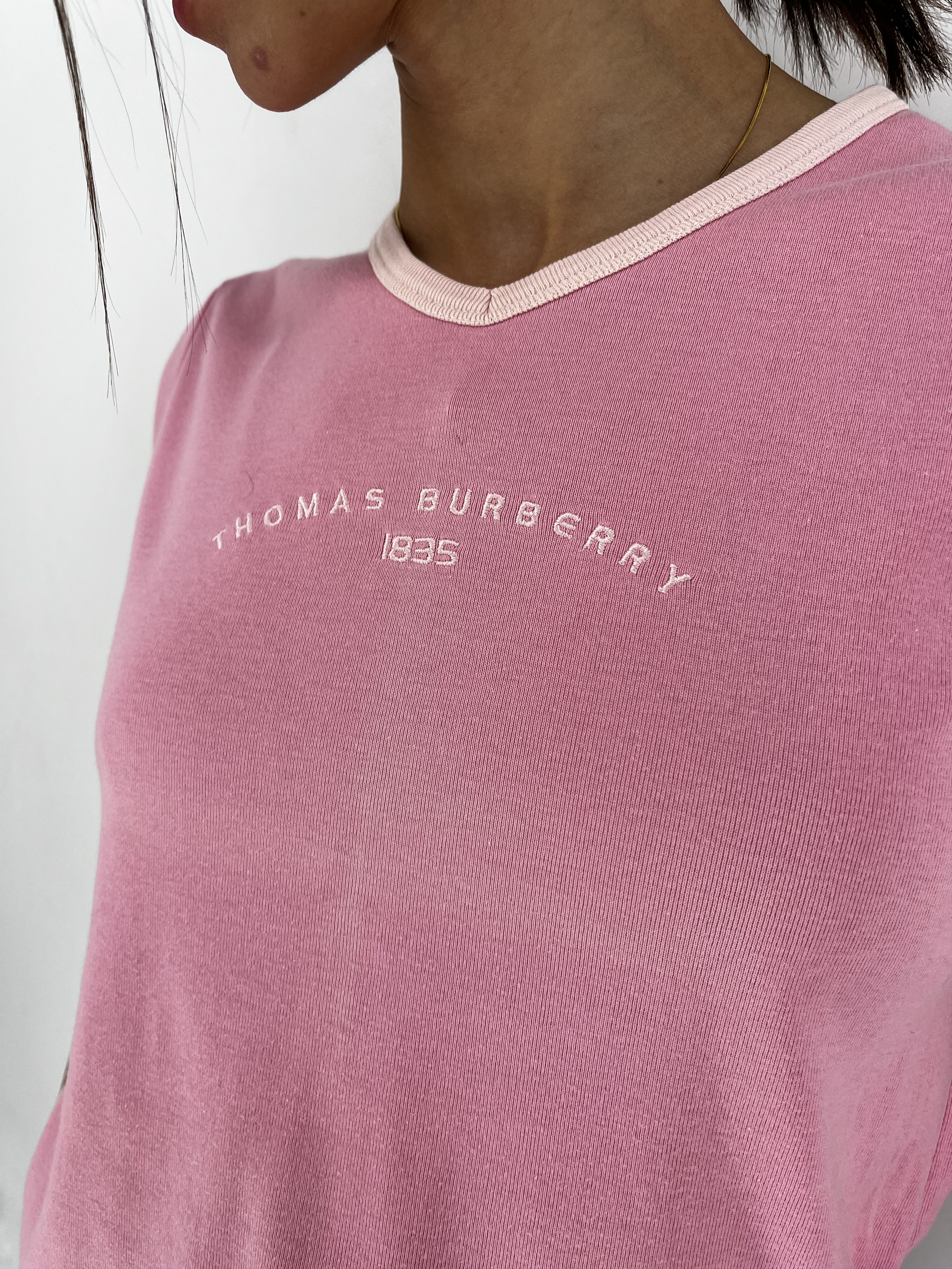 Burberry Vintage Casual Rare Thomas Burberry t-shirt PINK Size M Size M / US 6-8 / IT 42-44 - 5 Thumbnail