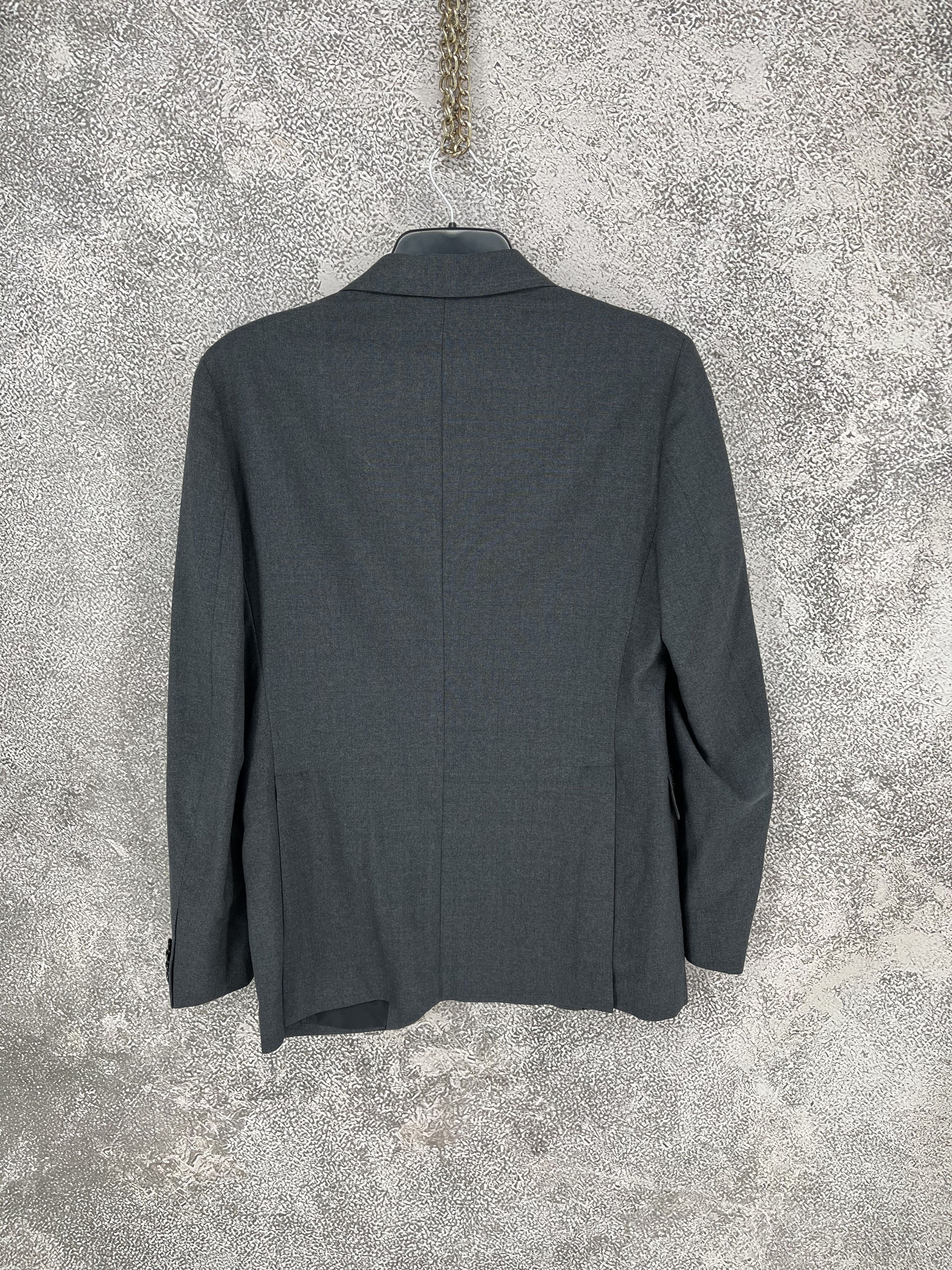 Vintage Tagliatore Virgin Wool Grey Checkered Blazer Made In Italy Size 46R - 8 Thumbnail