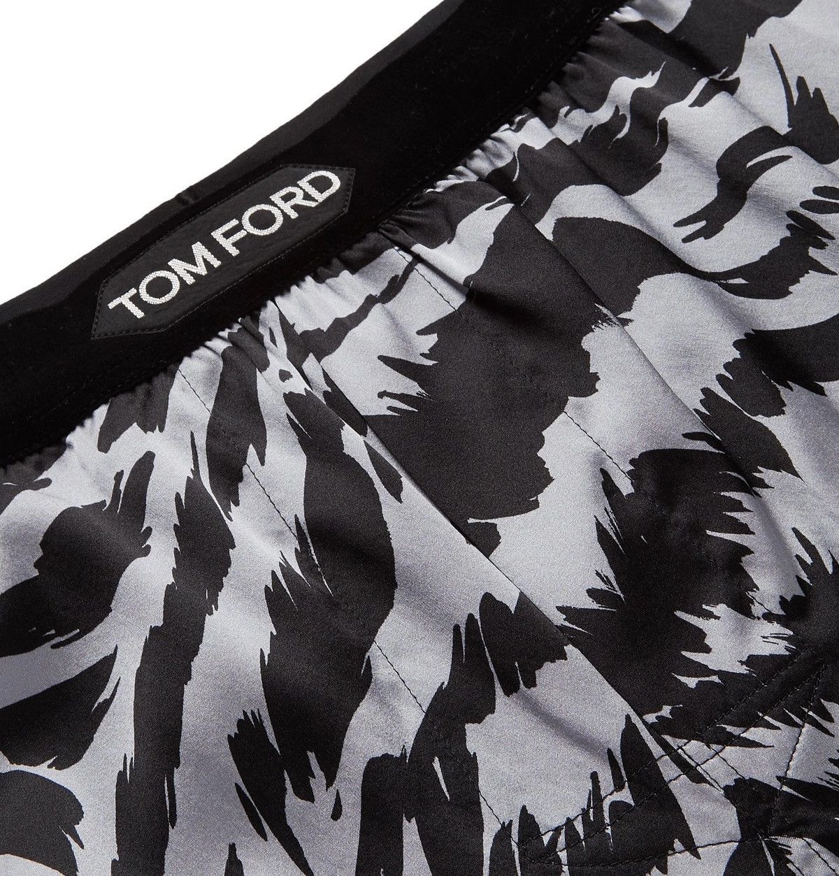 Tom Ford oc11z1225 Zebra-Print Boxer Short in Grey/Black Size US 32 / EU 48 - 3 Thumbnail