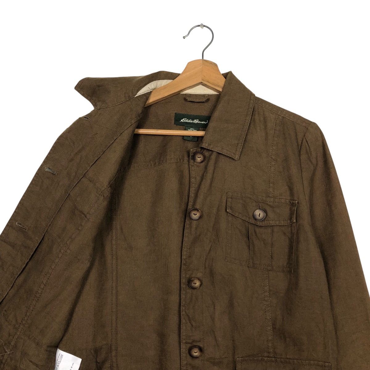 Japanese Brand × Vintage 📌Rich Brown Chore Work Jacket Eddie Bauer Issey Miyake Size US L / EU 52-54 / 3 - 14 Thumbnail