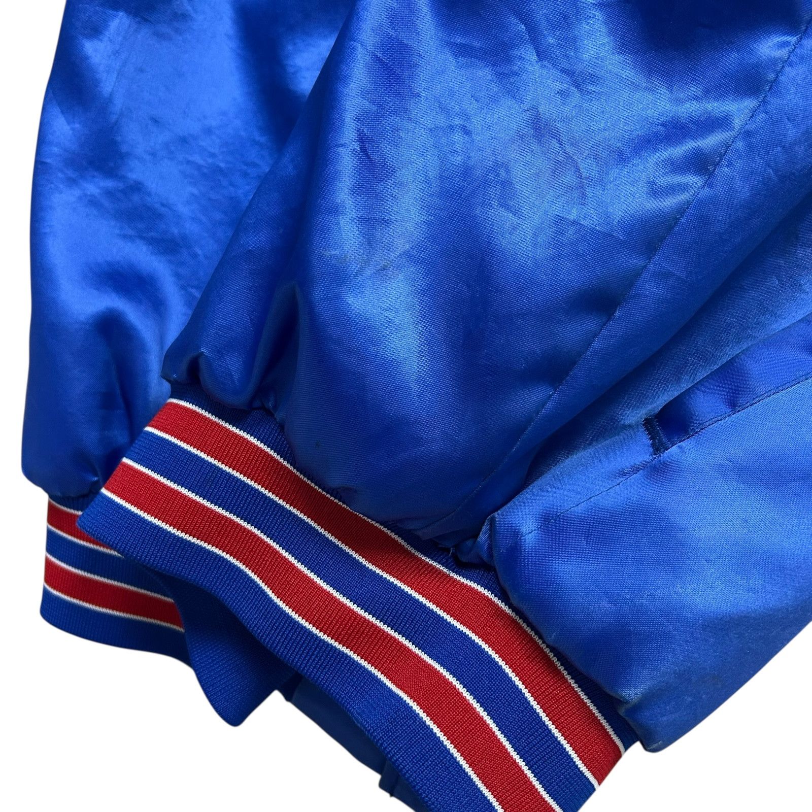 NHL VTG 90s NEW YORK RANGERS SWINGSTER SATIN JACKET SPELL OUT L Size US L / EU 52-54 / 3 - 14 Thumbnail