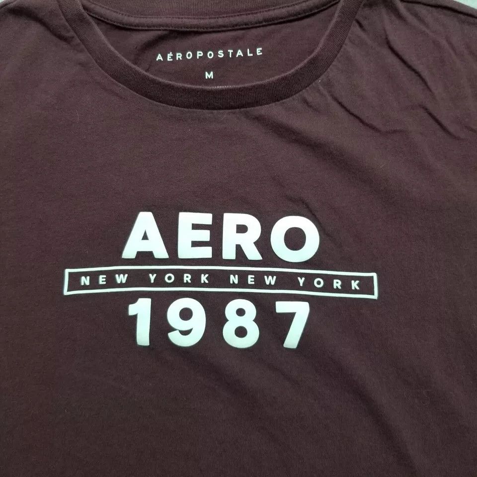 Aeropostale Aeropostale Shirt Mens Medium Red Short Sleeve Single Stitch Size US M / EU 48-50 / 2 - 2 Thumbnail