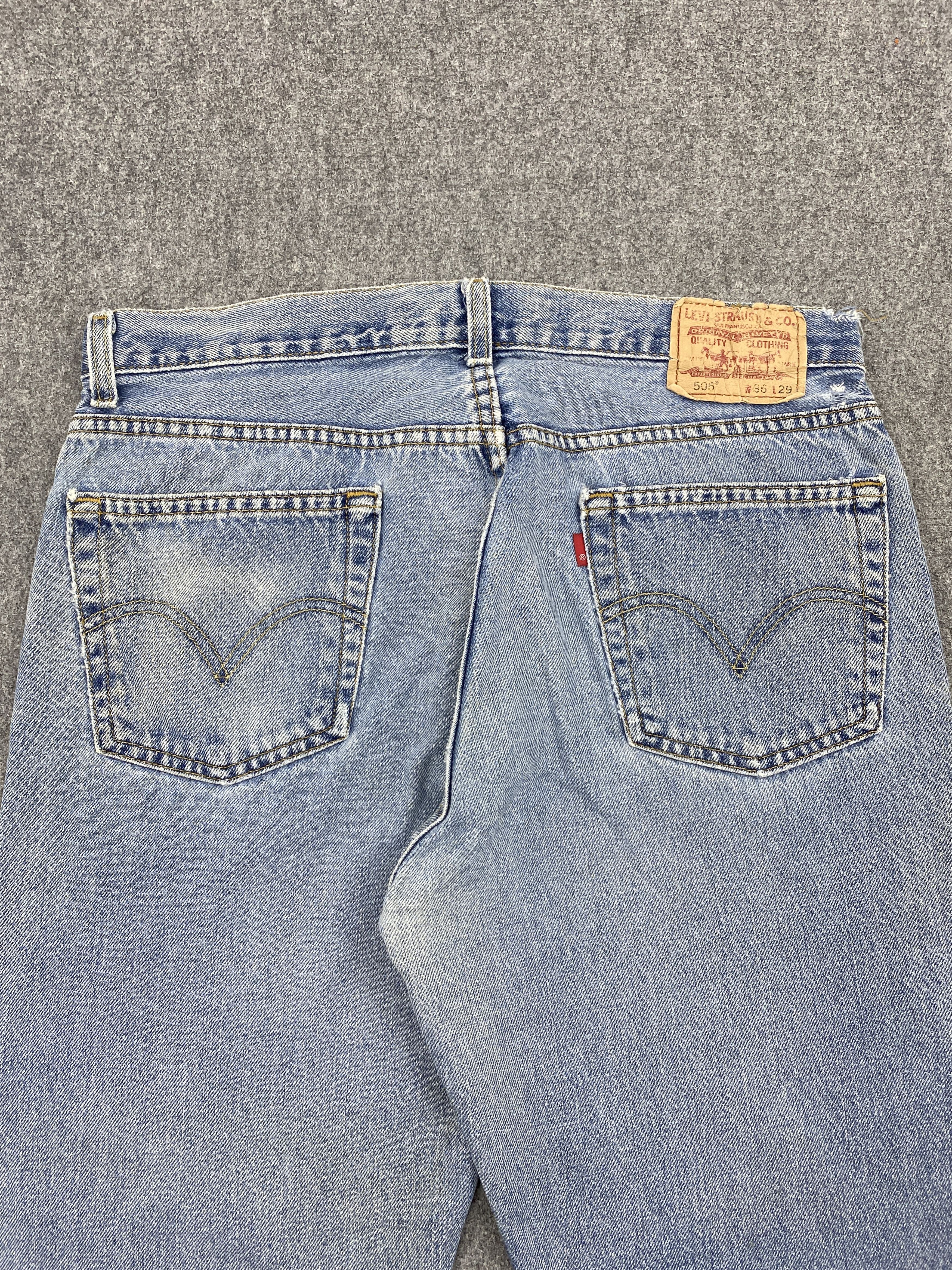 Levi's × Vintage Vintage Levis 505 Faded Blue Jeans DP2616 Size US 34 / EU 50 - 4 Thumbnail