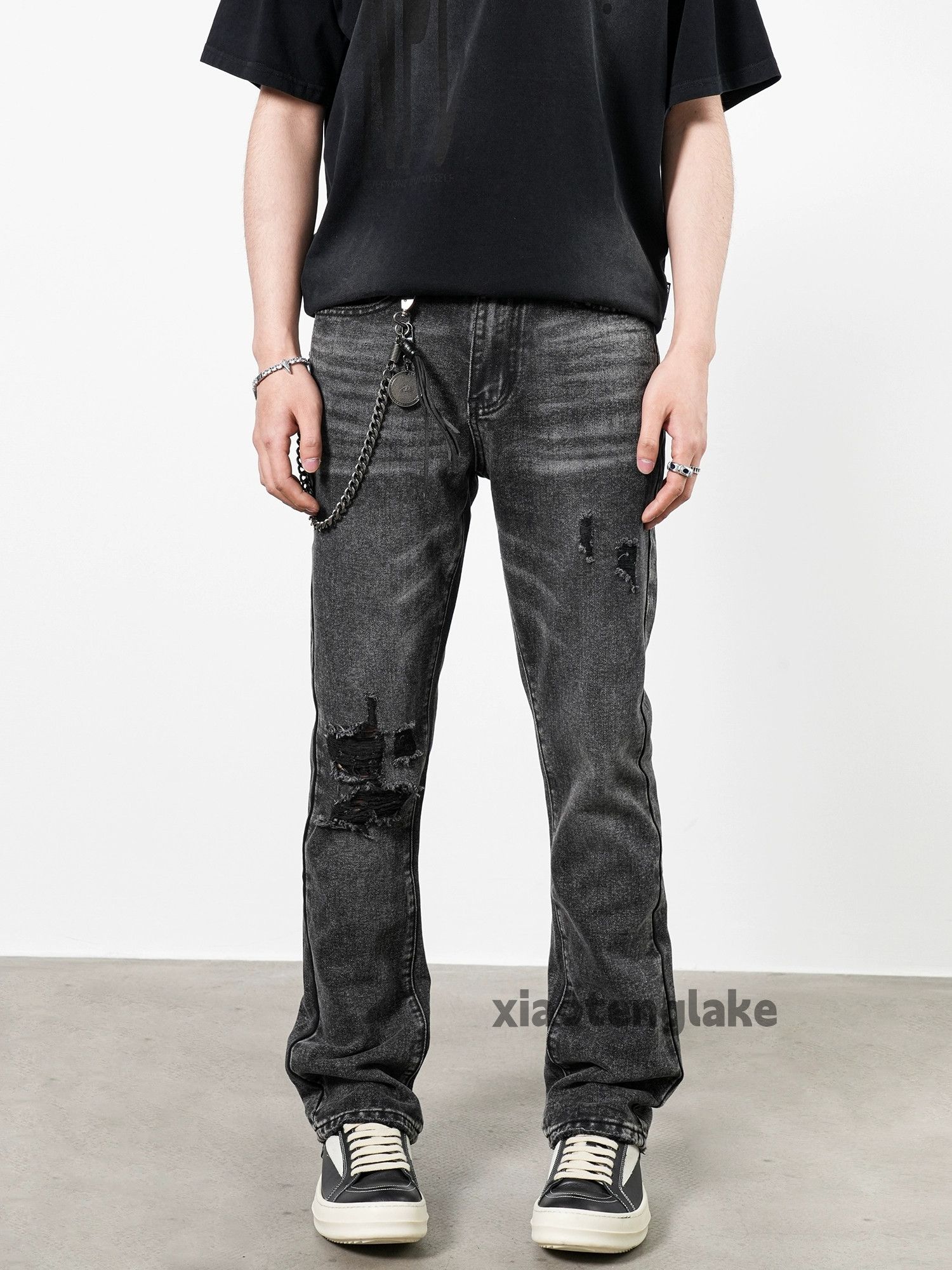 Jean × Vintage washed faded cleanfit yuppie bootcut damaged jeans Size US 32 / EU 48 - 1 Thumbnail
