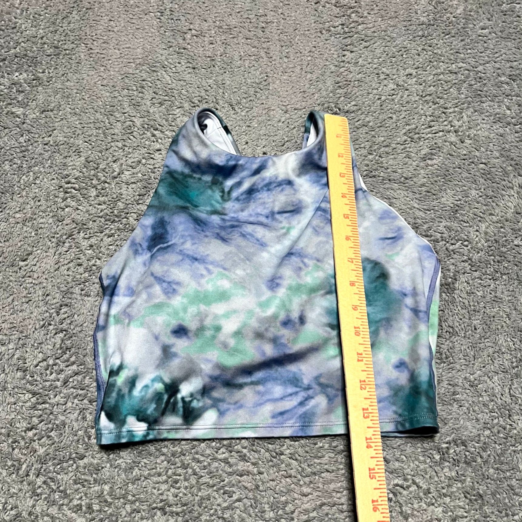 Athleta Athleta Crop Top Sports Bra Womens Small Tie Dye Blue Green Athletic Size S / US 4 / IT 40 - 8 Thumbnail