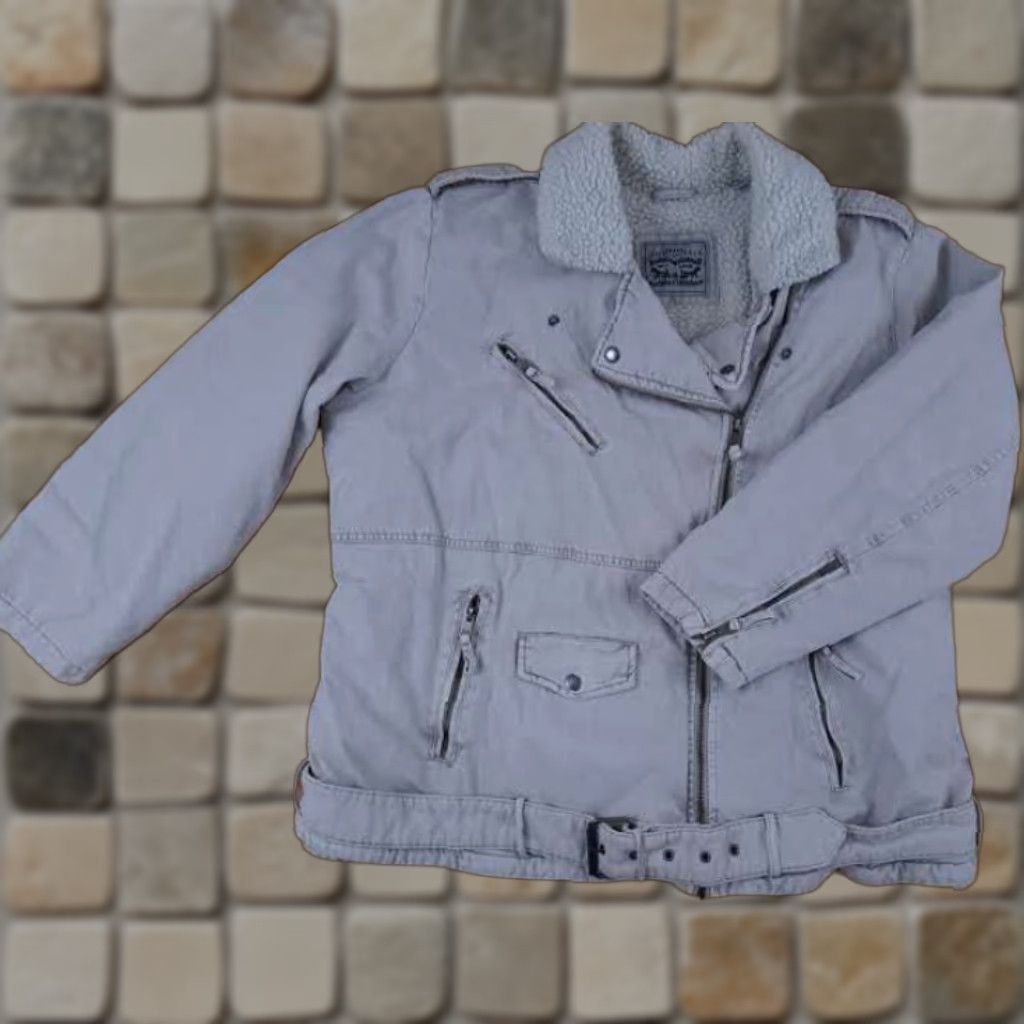 Levi's VINTAGE Levi's Jacket Bomber Full Zip White XL Men Size US 36 / EU 52 - 1 Thumbnail