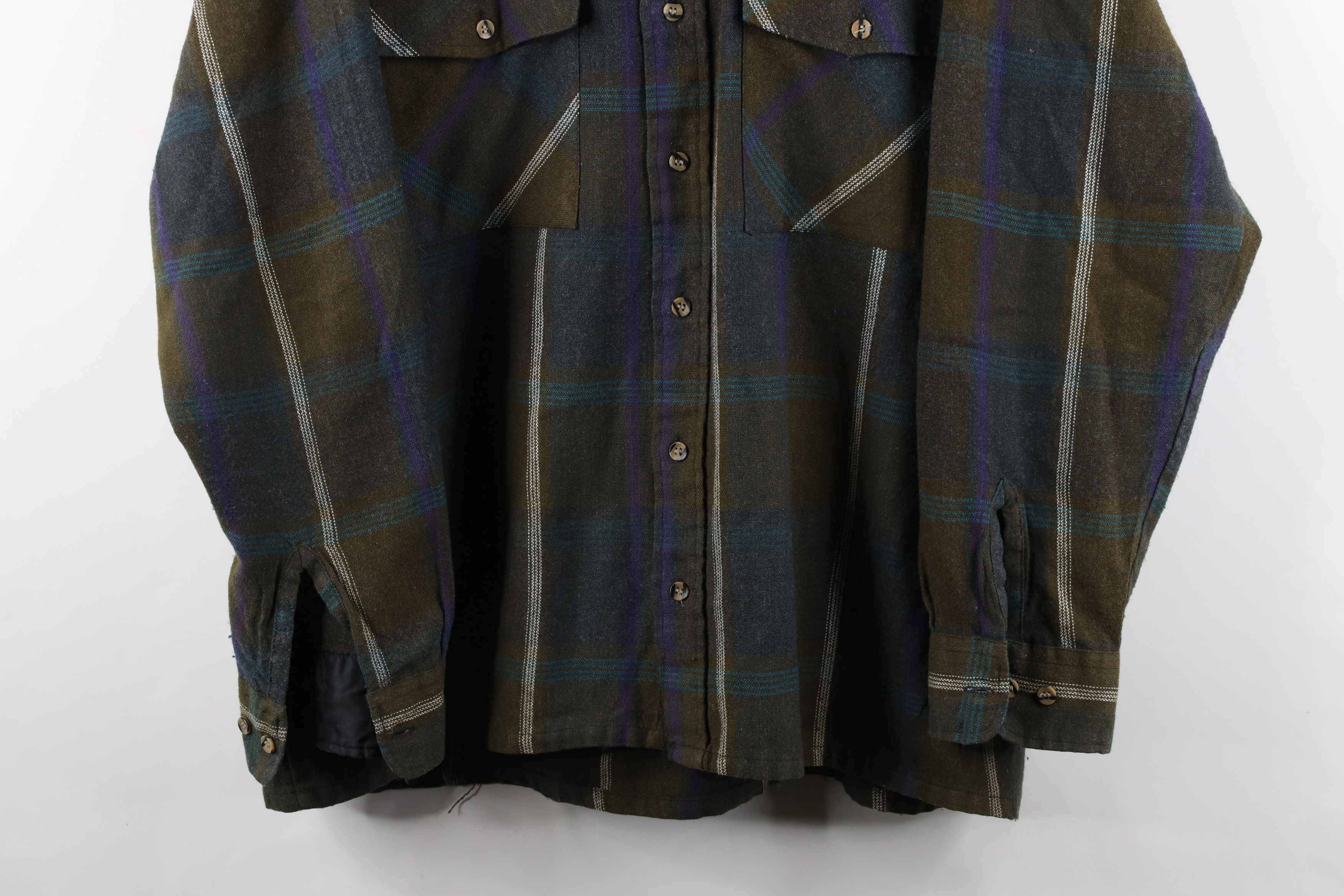 Vintage Vintage 70s Streetwear Double Pocket Collared Button Shirt Size US XL / EU 56 / 4 - 3 Thumbnail