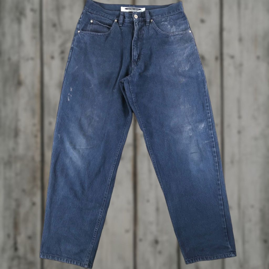 Anchor Blue VINTAGE Anchor Blue Jeans Mens 90s Logo 5-Pocket Denim Relaxed Fit 33x30 Blue USA Made 90s Grunge Hip Hop Skater Size US 33 - 1 Thumbnail