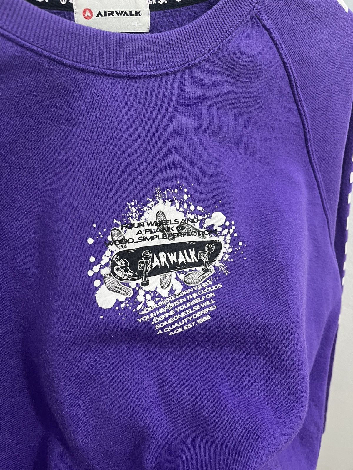 Airwalk Airwalk Checker Sleeve Crewneck Purple Skate Y2K M Size US M / EU 48-50 / 2 - 5 Thumbnail