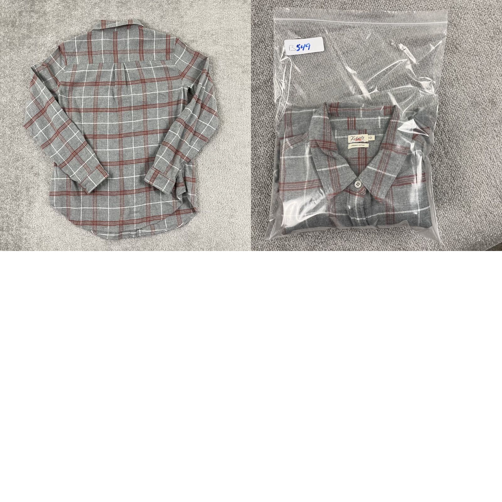 Faherty FAHERTY Shirt Womens Small Gray Plaid Button Lightweight Flannel Organic Cotton Size S / US 4 / IT 40 - 8 Thumbnail