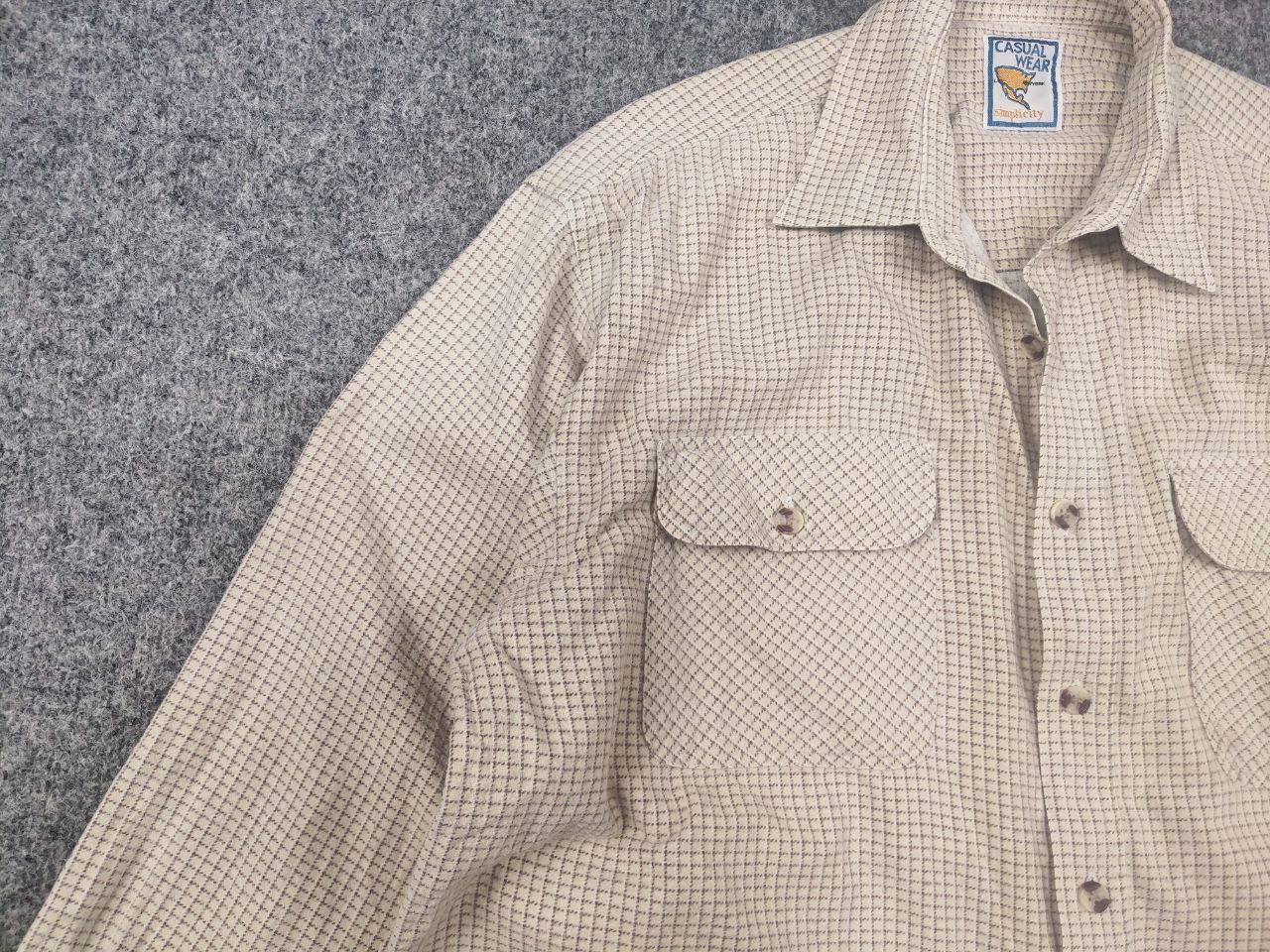 Japanese Brand Vintage 90's Simplicity Japanese flannel loose-fit shirt Size US M / EU 48-50 / 2 - 7 Thumbnail