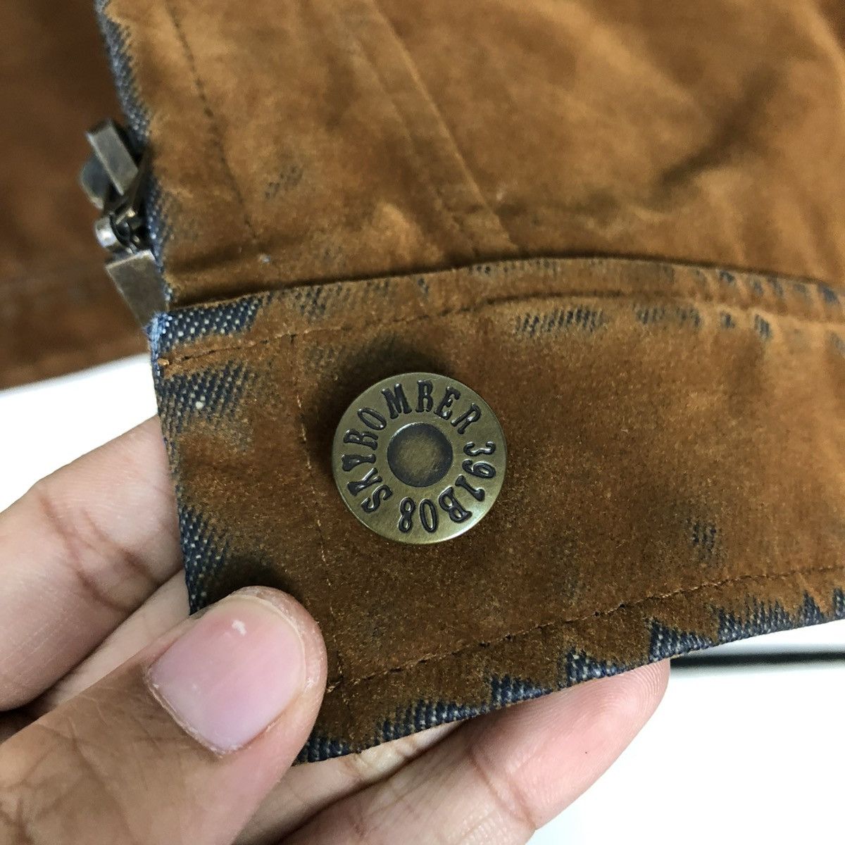 Japanese Brand 🔥RICH BROWN CROPPED CHORE BIKER JACKET SKY BOMBER Size US L / EU 52-54 / 3 - 18 Thumbnail