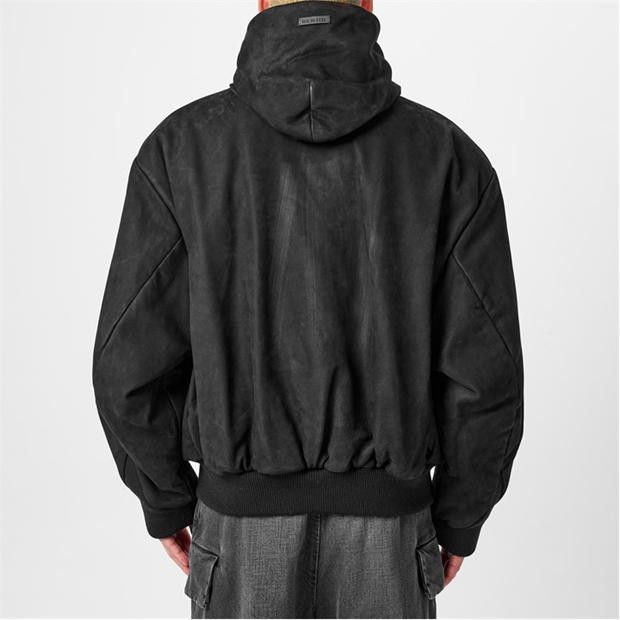 Other Leather Hooded Bomber Jacket Size US S / EU 44-46 / 1 - 3 Thumbnail