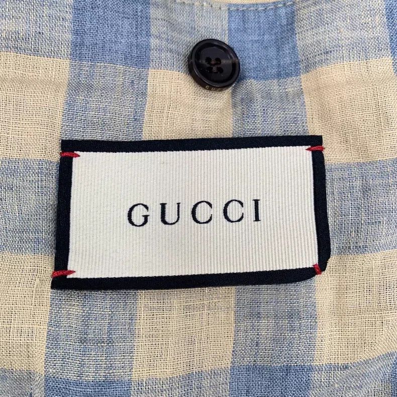 Gucci Gucci Blue logo embroidered cotton lapel single-breasted l Size US L / EU 52-54 / 3 - 6 Thumbnail