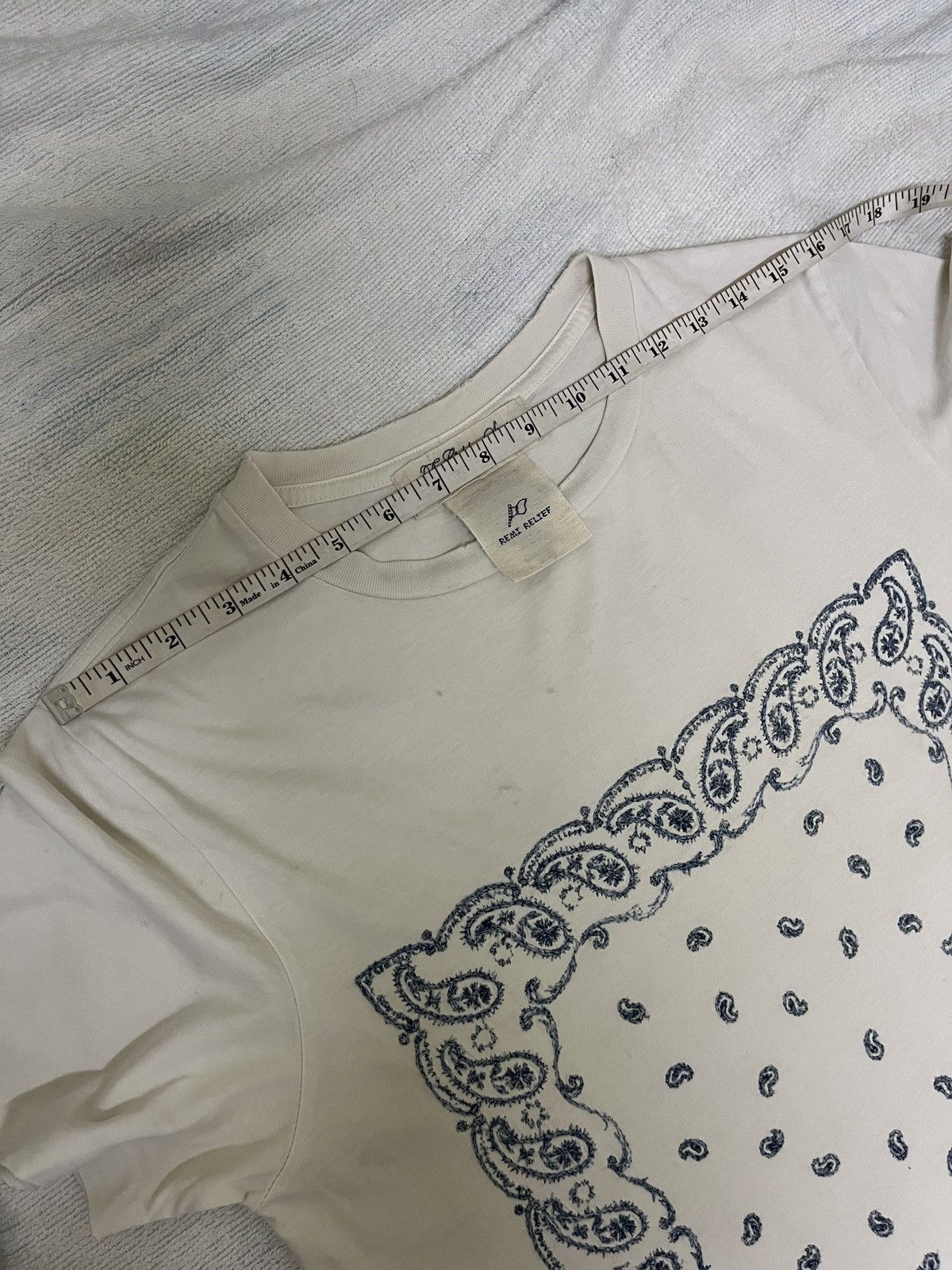 Remi Relief Special Process Indigo Embroidered Bandana Paisley Size M / US 6-8 / IT 42-44 - 17 Thumbnail