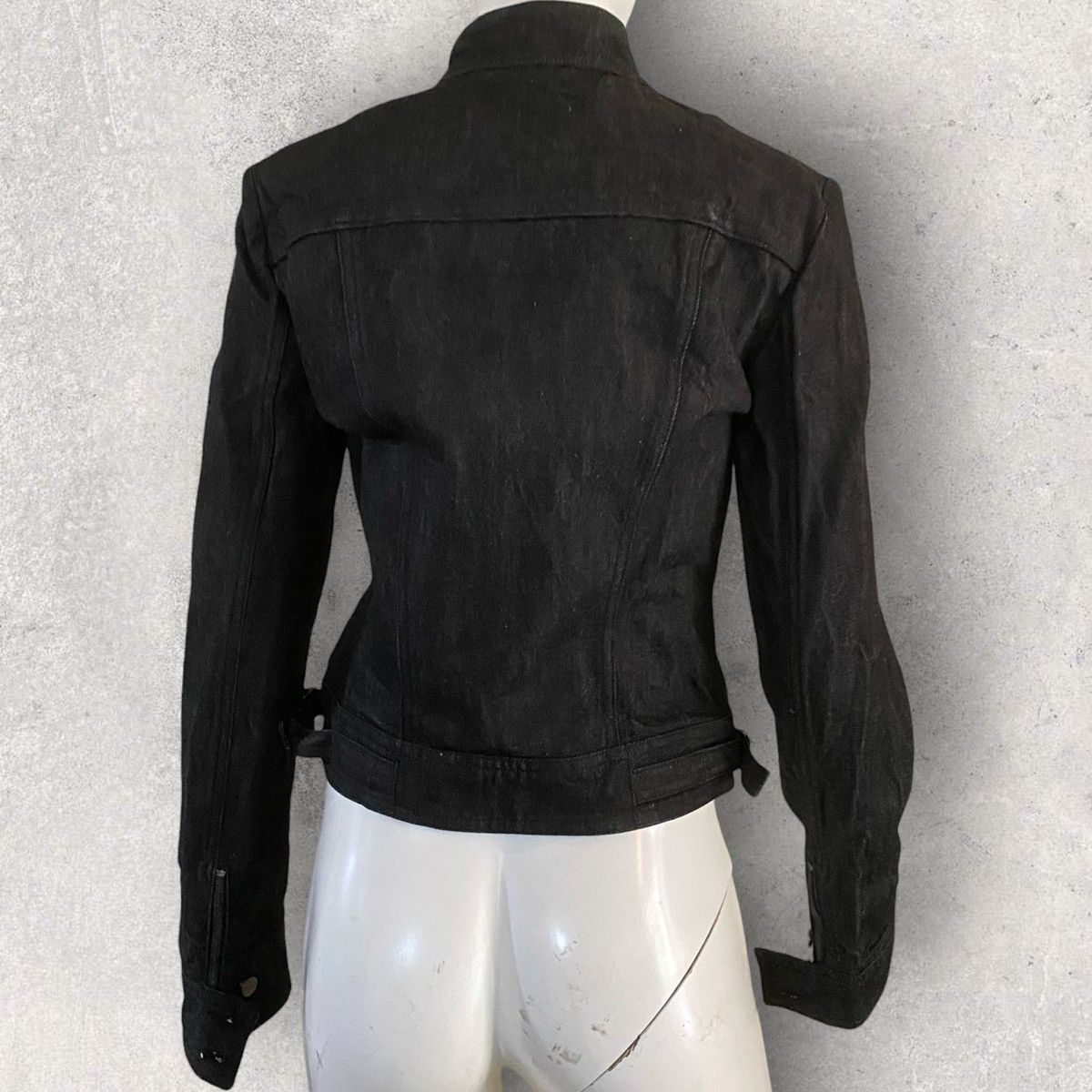 Gucci 1999 Raw Denim Rider Jacket By Tom Ford Era Size M / US 6-8 / IT 42-44 - 5 Thumbnail