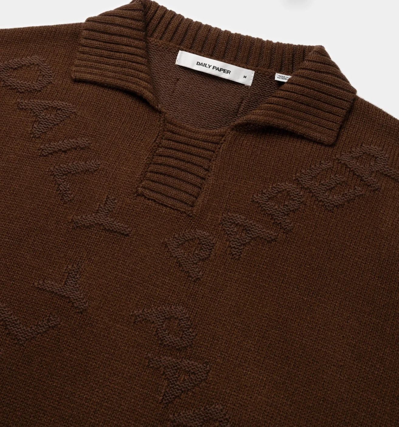 Daily Paper DAILY PAPER Brown Diamond Knit Sweater SZ XL Size US XL / EU 56 / 4 - 2 Thumbnail