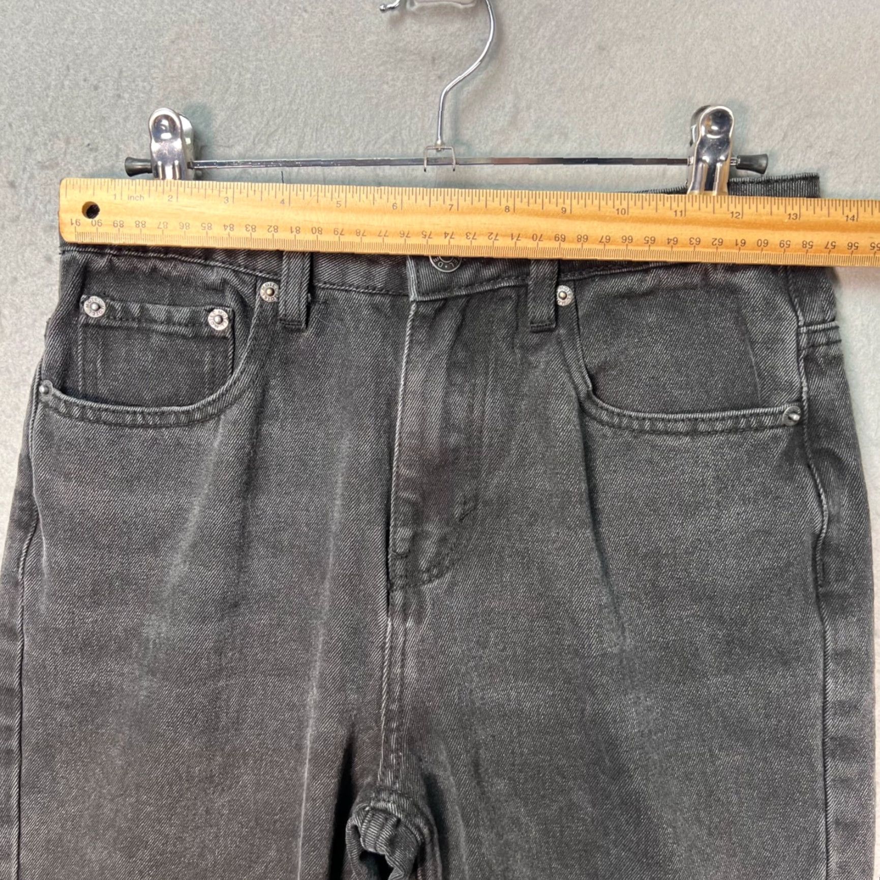 Vintage Motel Denim Womens 30 Black High-Waisted Straight-Leg Jeans 100% Cotton Size 30" / US 8 / IT 44 - 5 Thumbnail