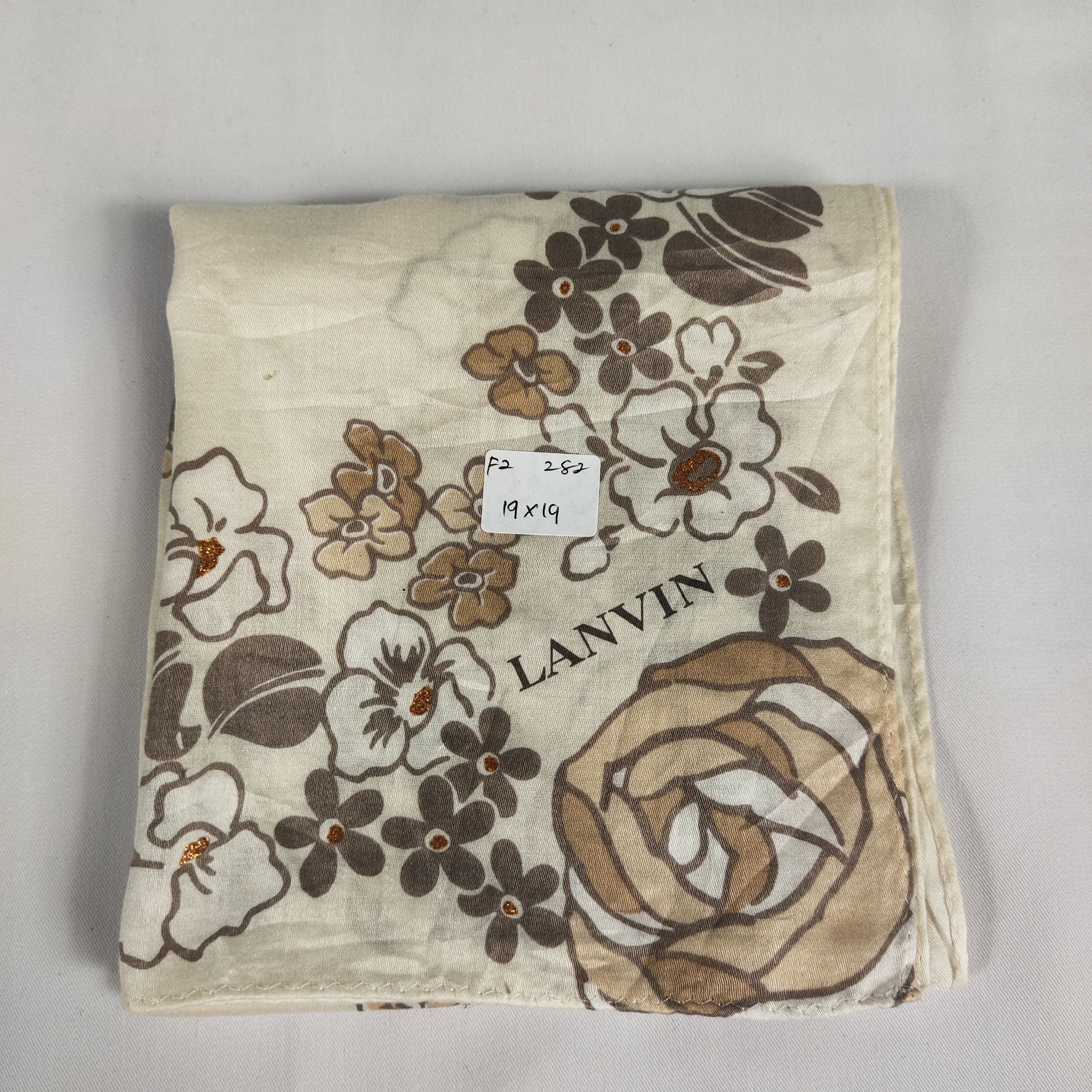 Lanvin × Vintage Lanvin Handkerchief / Neckerchief / Bandana FZ282 Size ONE SIZE - 2 Thumbnail