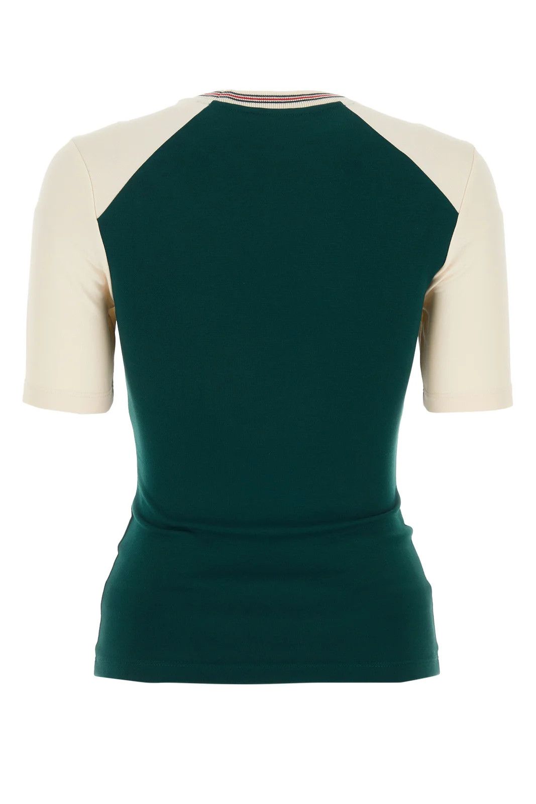 Balmain o1y0625 T-Shirt in Dark Green/Beige Size XS / US 0-2 / IT 36-38 - 2 Thumbnail