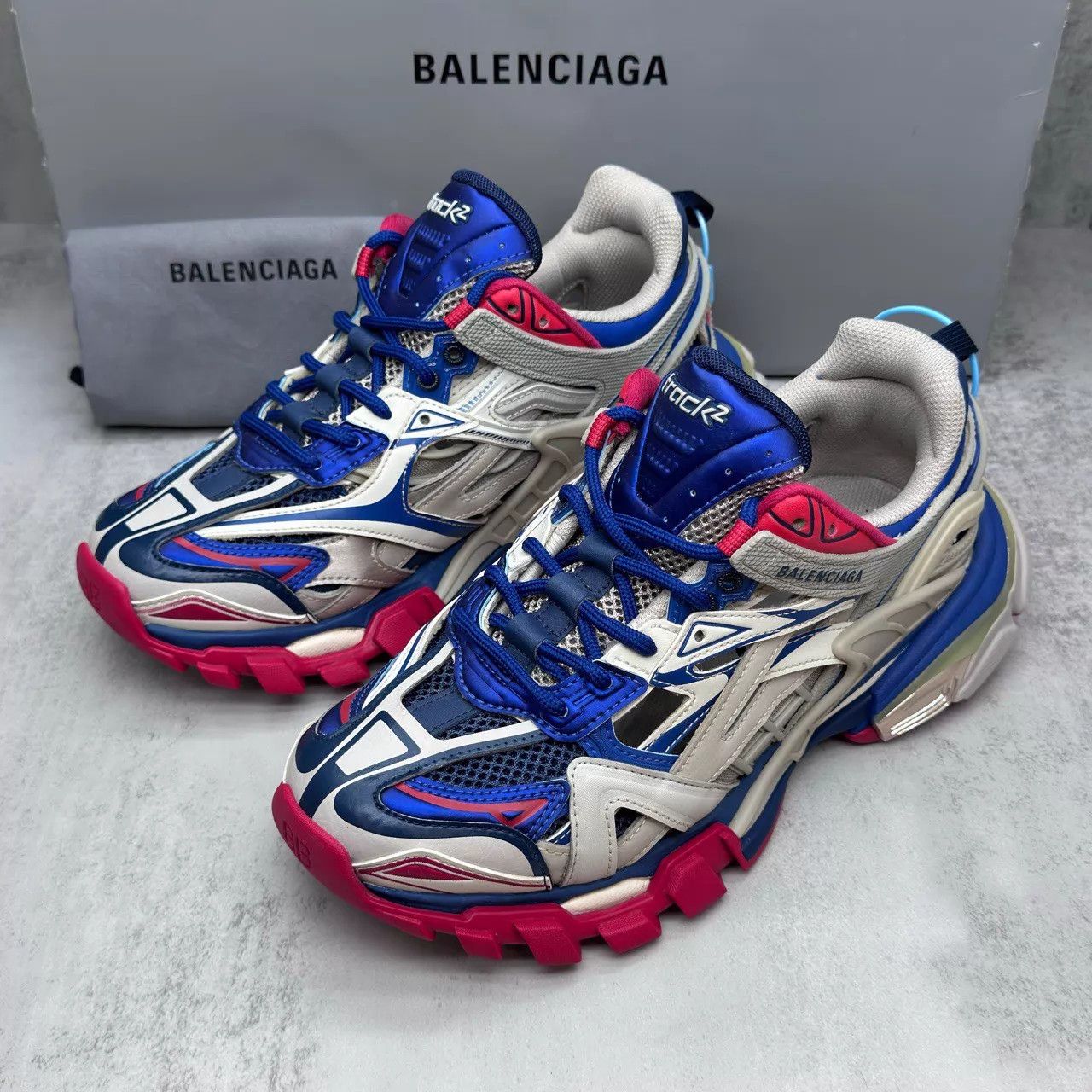 Balenciaga Balenciaga Track Red Blue Gundam 37 98N Original Box & Accs Size US 6.5 / IT 36.5 - 1 Thumbnail