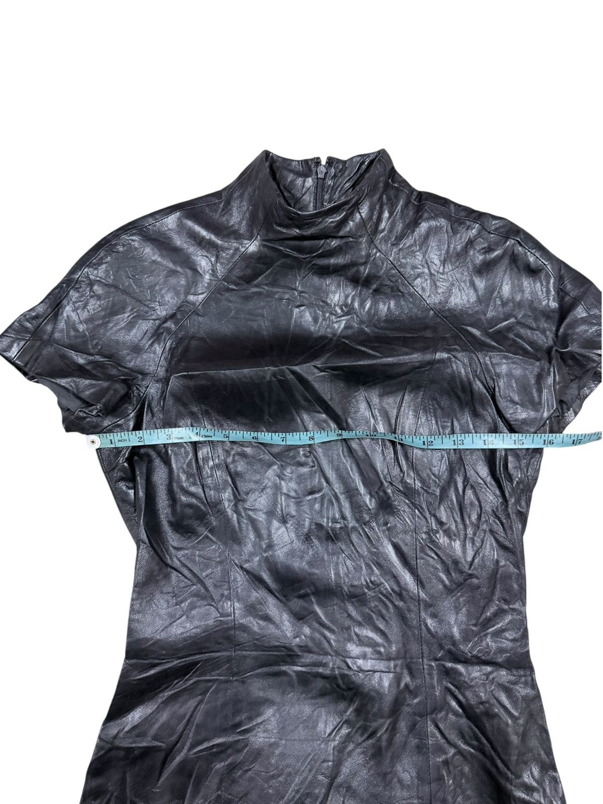Gucci Vtg💥Gucci Era Tom ford Designer Dress Leather Black Size M / US 6-8 / IT 42-44 - 18 Thumbnail