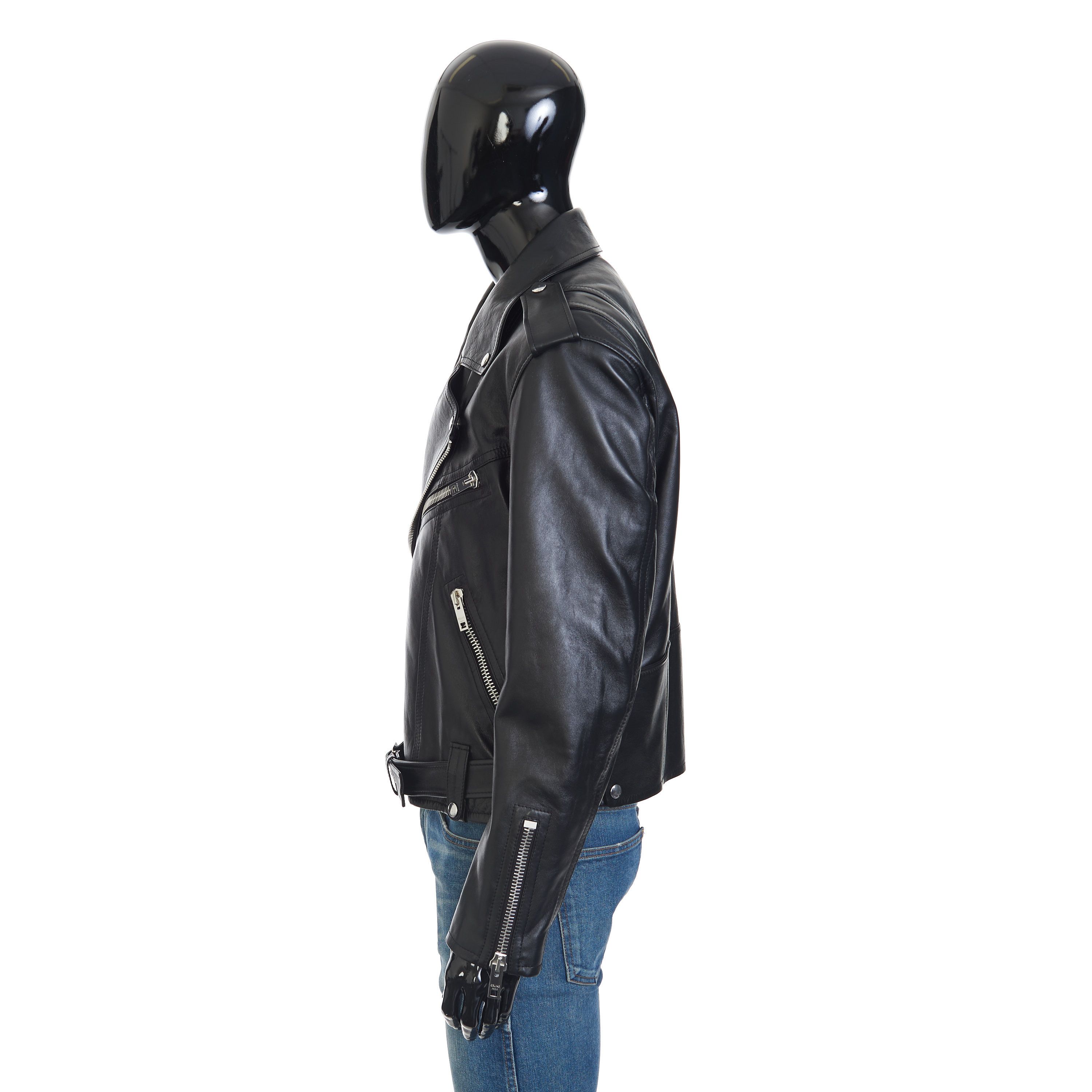 Celine Loose Fit Biker Jacket In Soft Lambskin Leather Size US M / EU 48-50 / 2 - 4 Thumbnail