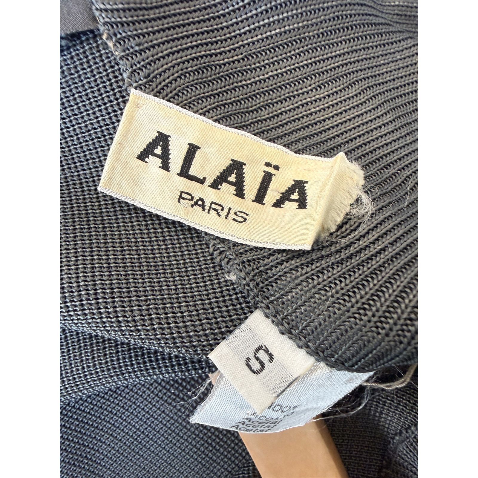 Alaia Alaia Paris Long Sleeve Ribbed Knit Dress Size S / US 4 / IT 40 - 3 Thumbnail