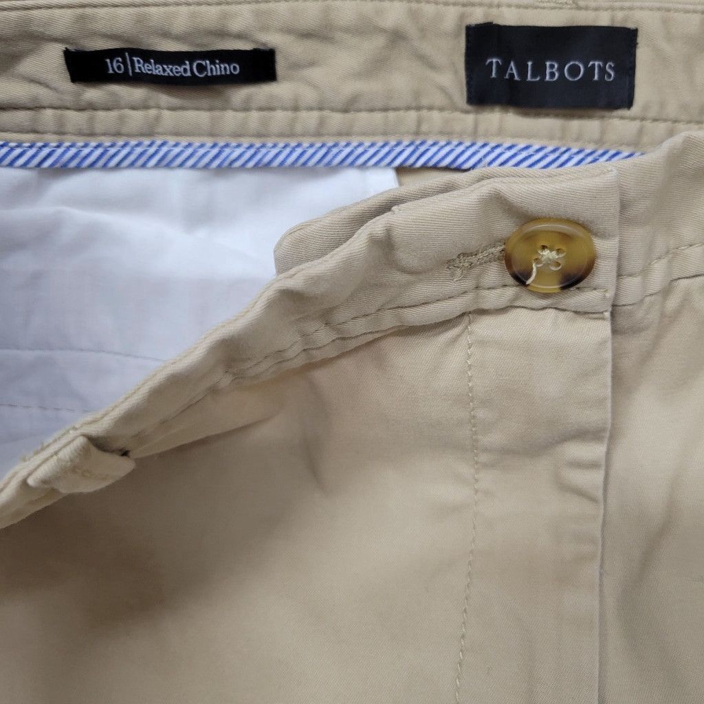 Talbots Talbots Relaxed Chino Women's 16 Cotton Waist 38" Inseam 27" Size 38" / US 16 / IT 52 - 8 Thumbnail