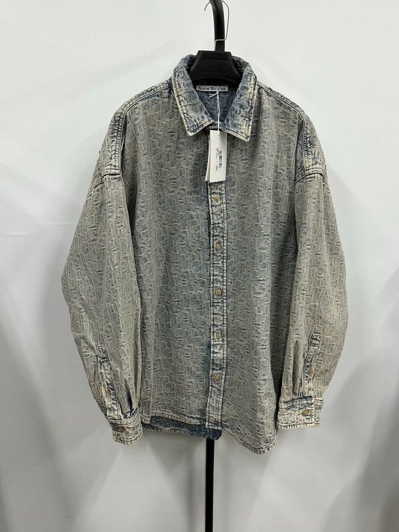 Acne Studios Acne Studios Jacquard loose single-breasted denim jacket Size US M / EU 48-50 / 2 - 1 Thumbnail